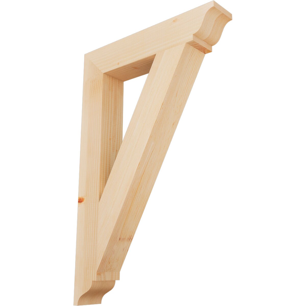 Ekena Millwork BKT04X22X34TRA01SDF Traditional traditional smooth 3-1/2-in x 22-in x 34-in Douglas fir Brown Wood Standard bracket