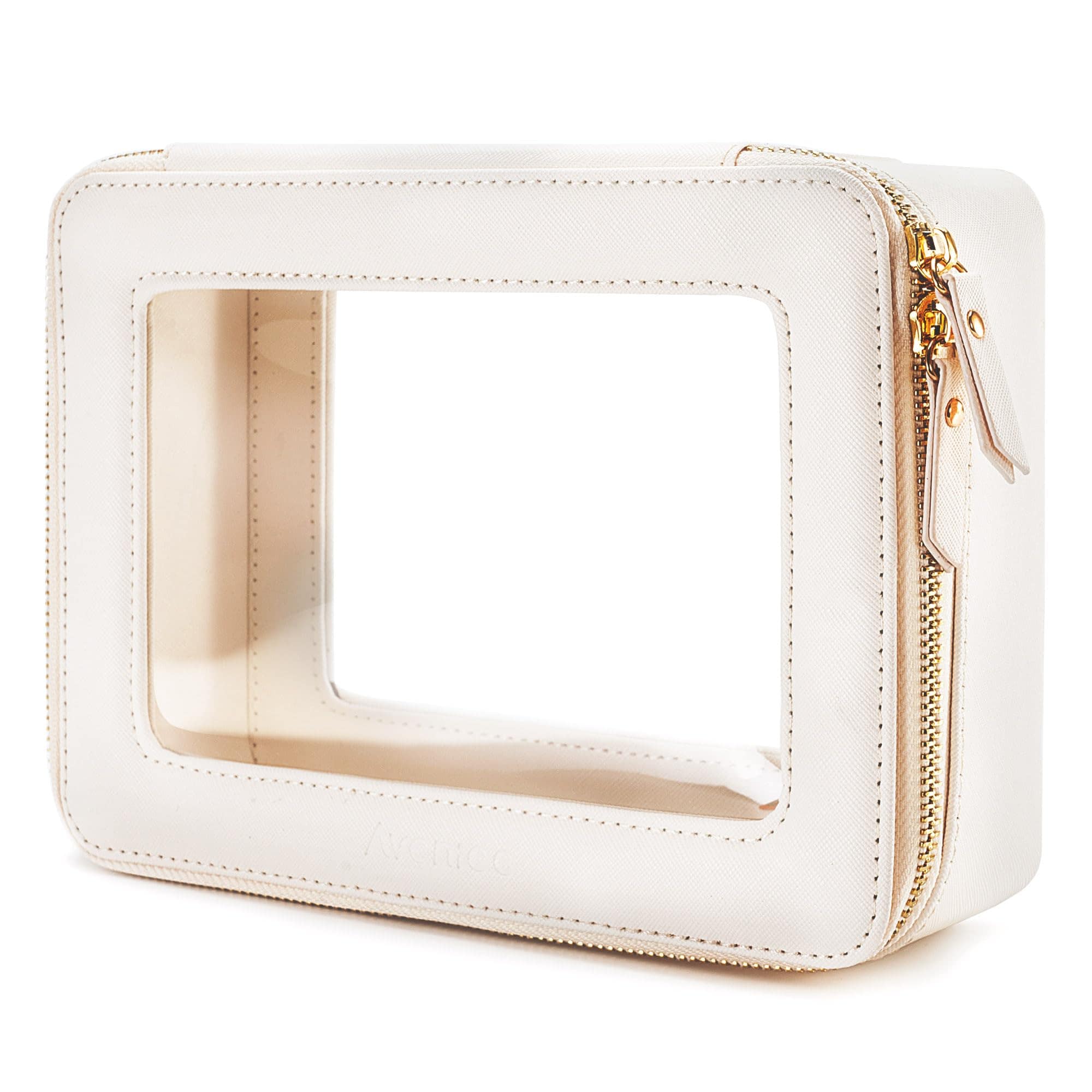 Etokfoks  Clear Makeup Bag Organizer Travel Toiletry Bag Cosmetic Case for Women Portable Make Up Skincare Pouch Car Organizer Bag with Zippers