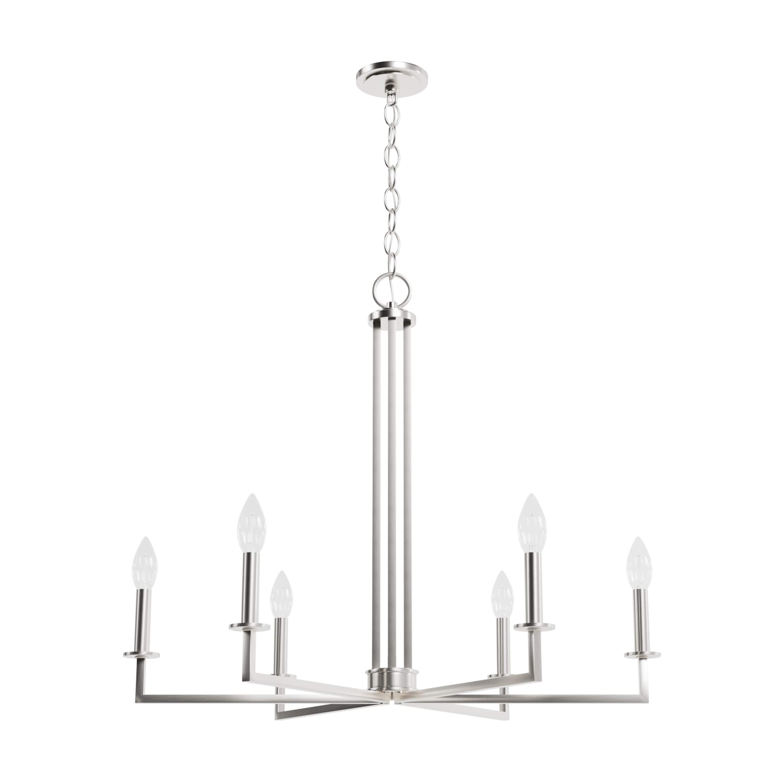 Hunter Bearden 4-Light Satin Black Transitional Led Bare Bulb Chandelier