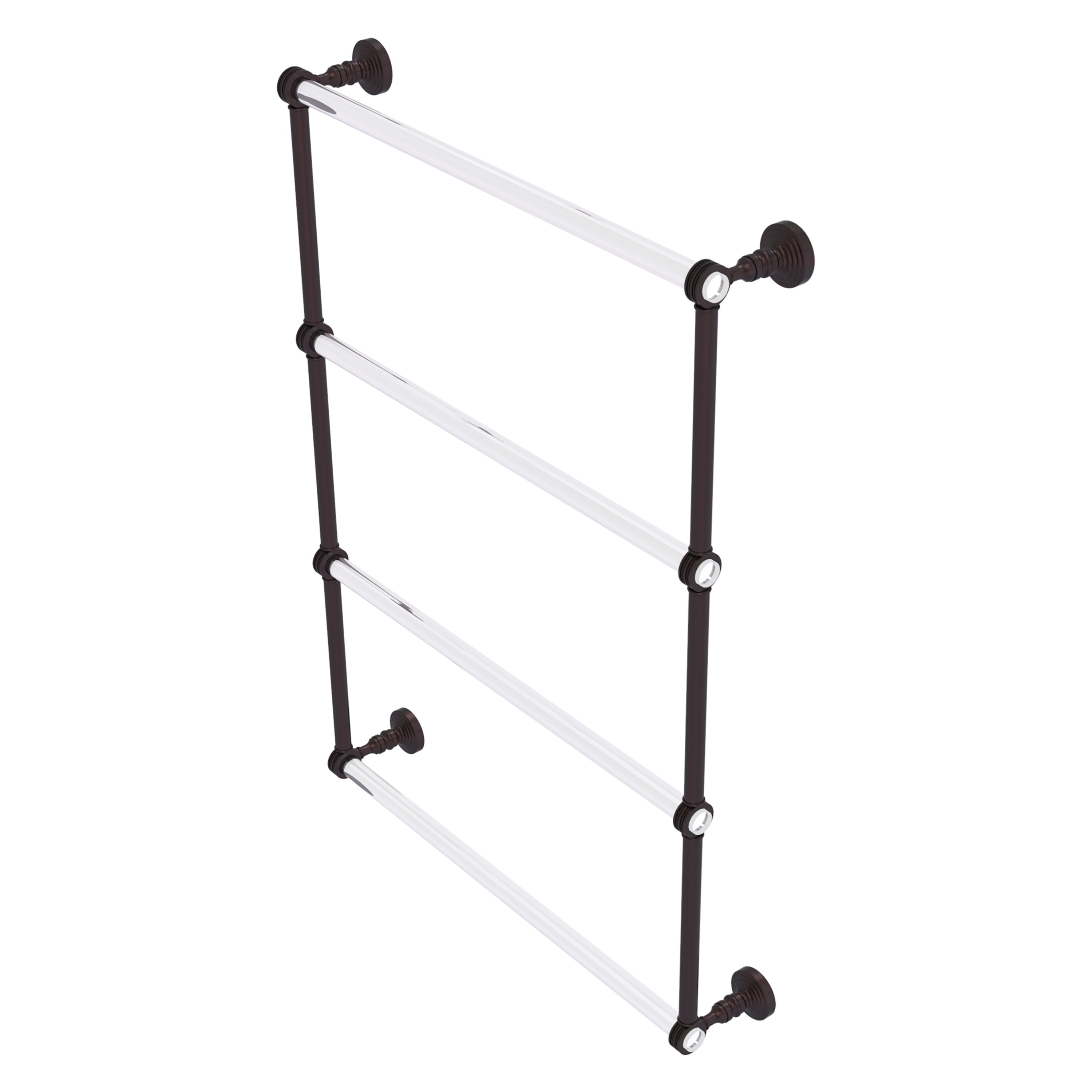 Allied Brass PG-28D-24-ABZ Pacific Grove 24-in double Antique Bronze Wall mount 4-tier Towel Bar