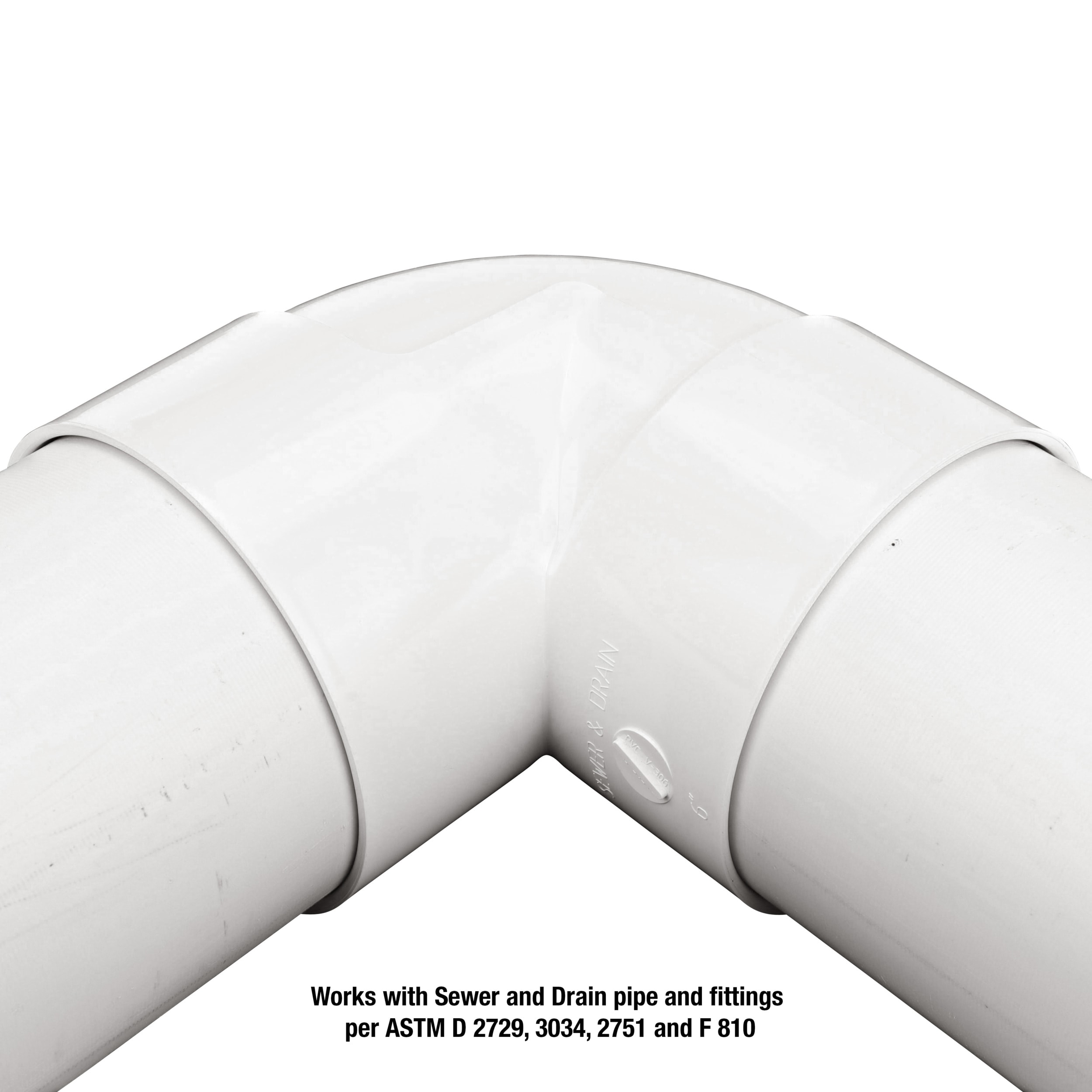 NDS 6-in 90-Degree PVC Sewer and Drain Elbow in the Sewage Pipe ...