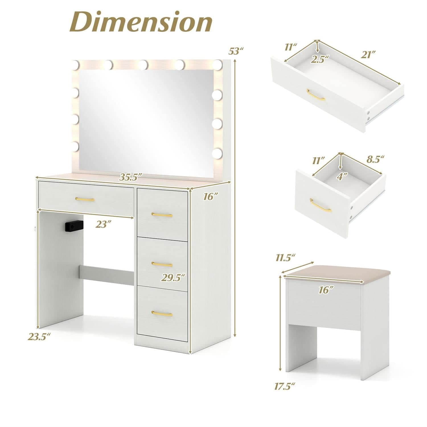 VERYKE 2991127203352 Bedroom-Vanities - View #6