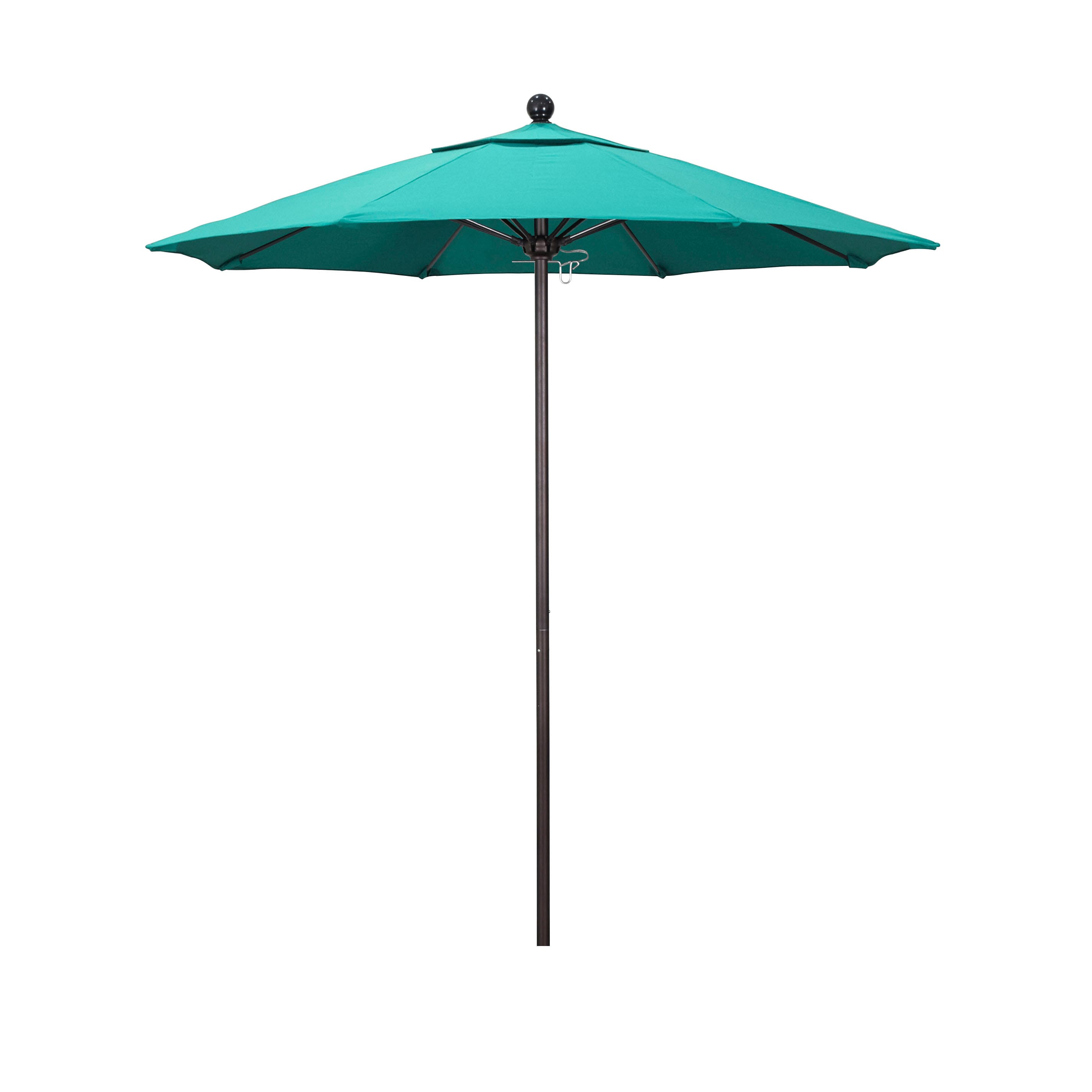 California Umbrella ALTO758117-5416 7.5-ft Aluminum Blue No-tilt Market Patio Umbrella