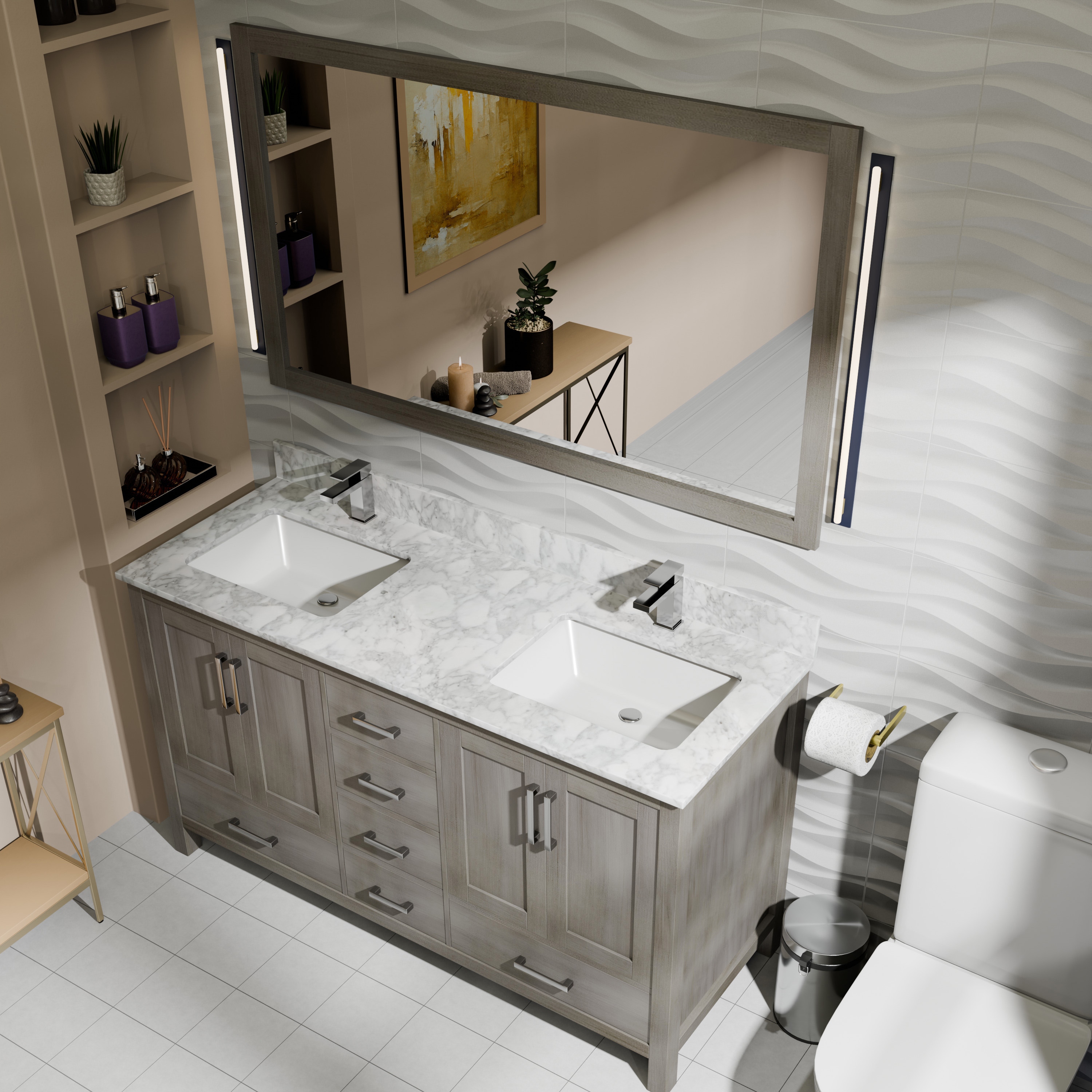 Lexora LJ342260DDDSM58F Bath-Vanity-Combo - View #7