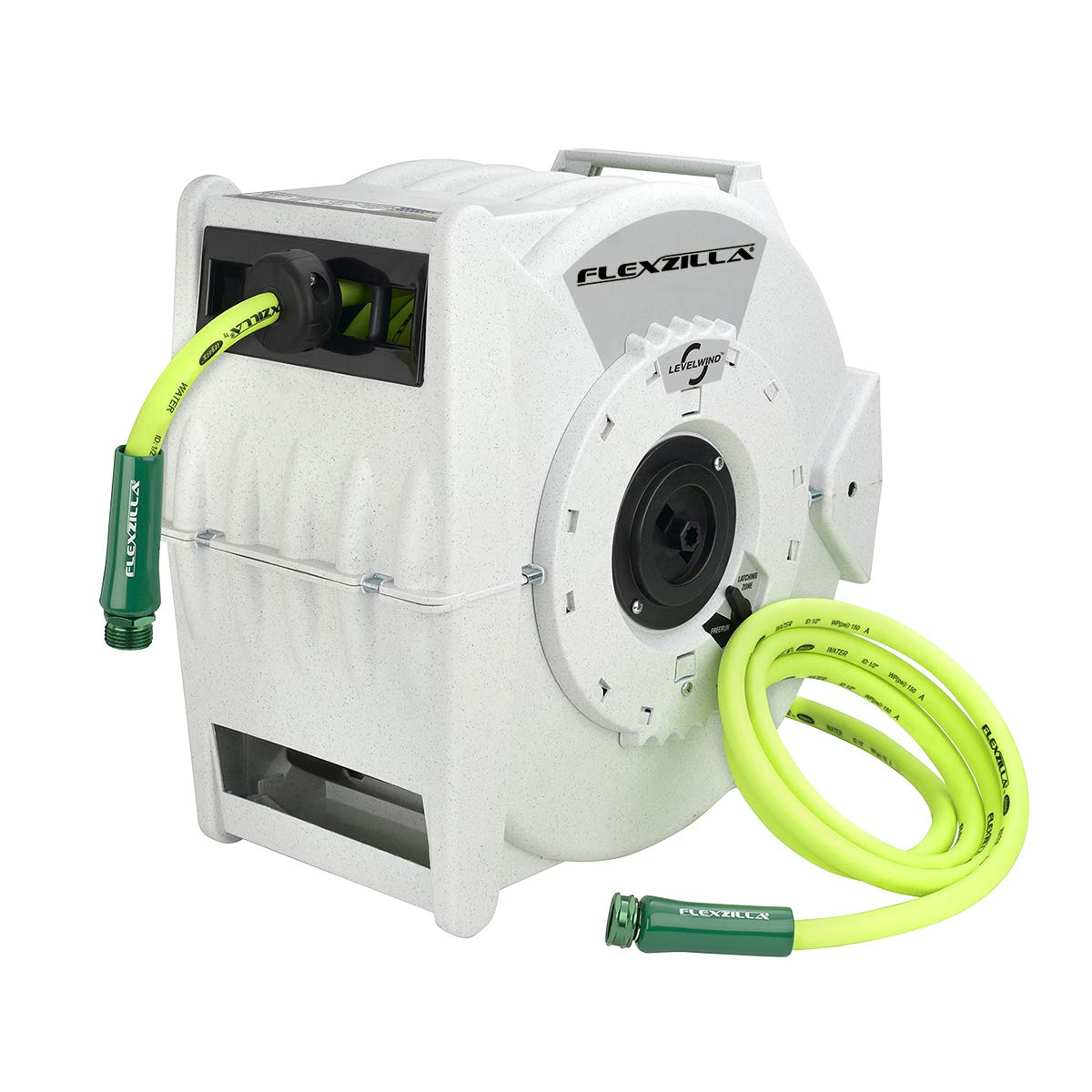 Flexzilla Pro 1/2 x 70 Retractable Water Hose Reel - Durable and Portable Design