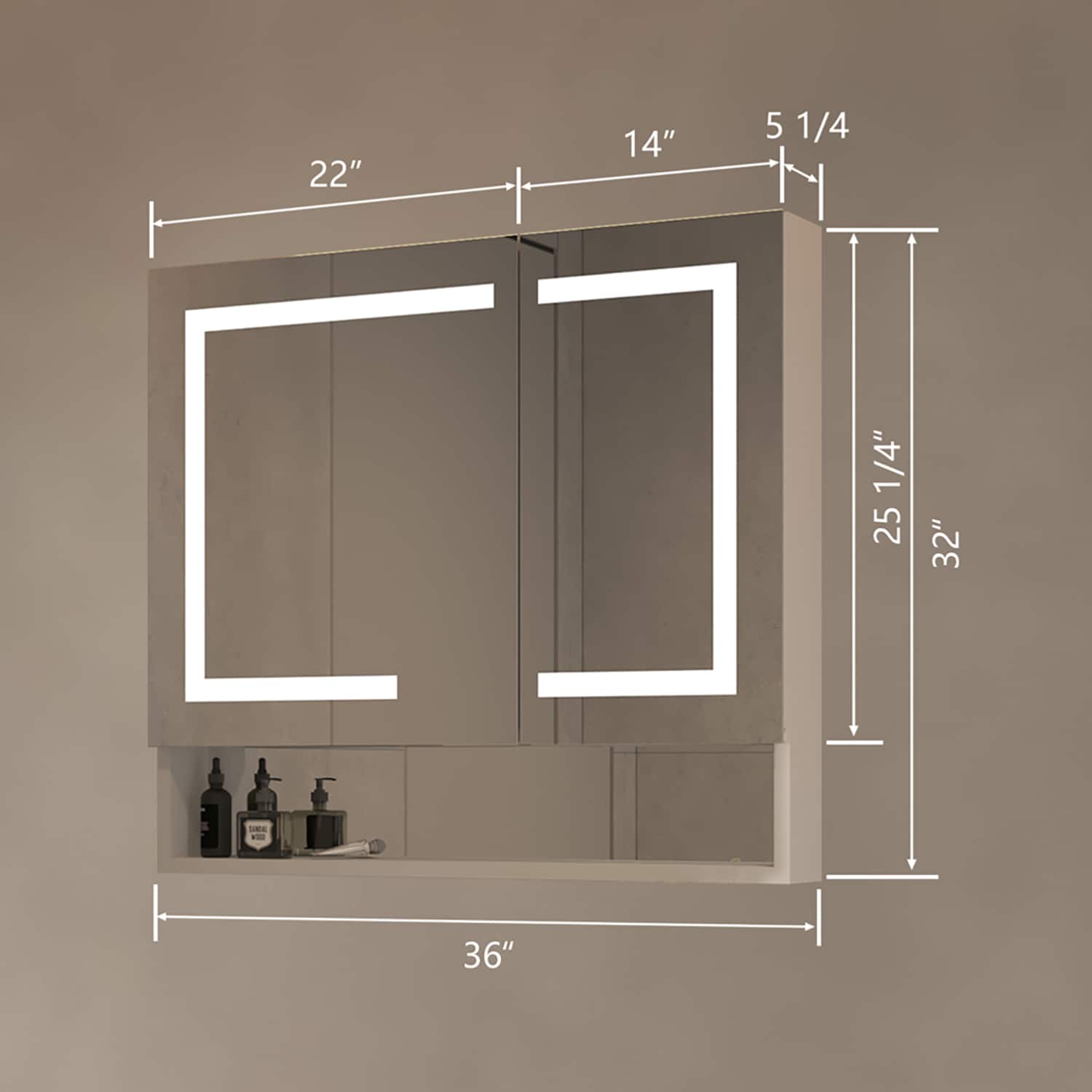 waterpar WPLO-3632V5FX Bathroom-Medicine-Cabinets - View #4