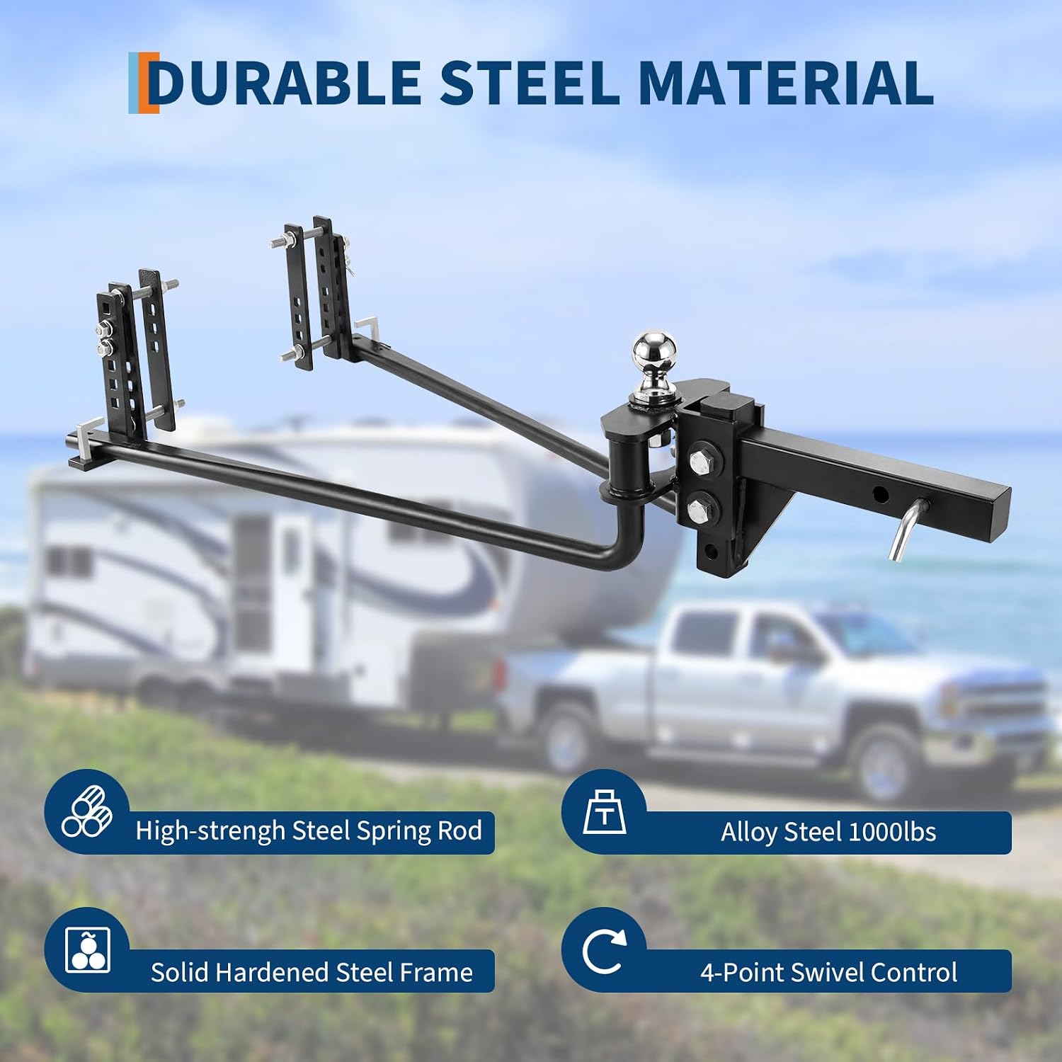 GAOMON Weight Distribution Hitch 10000 lbs GTW 1000 lbs Tongue 2In ...