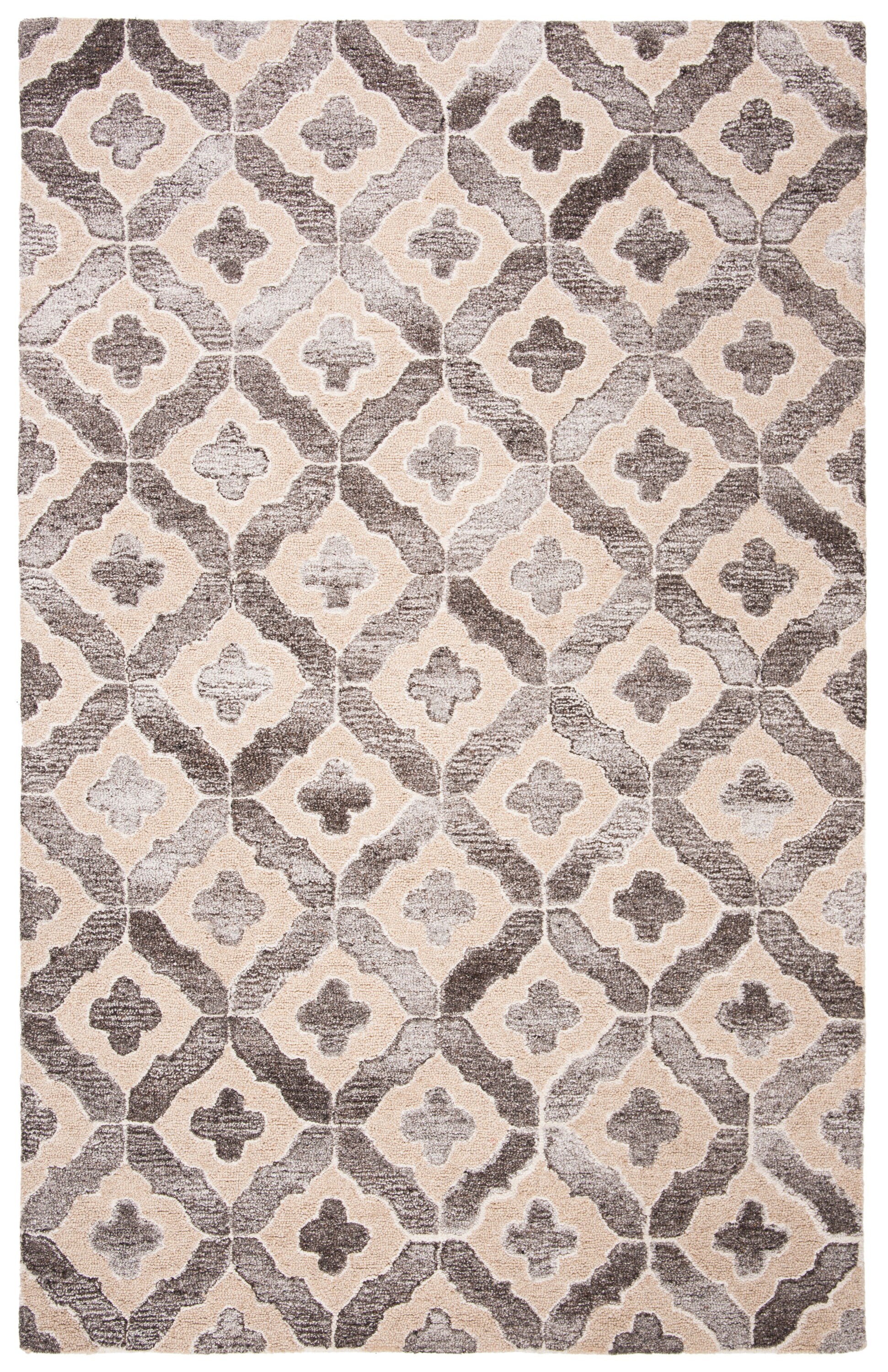 Handmade Gray Abstract Wool Area Rug 8' x 10'