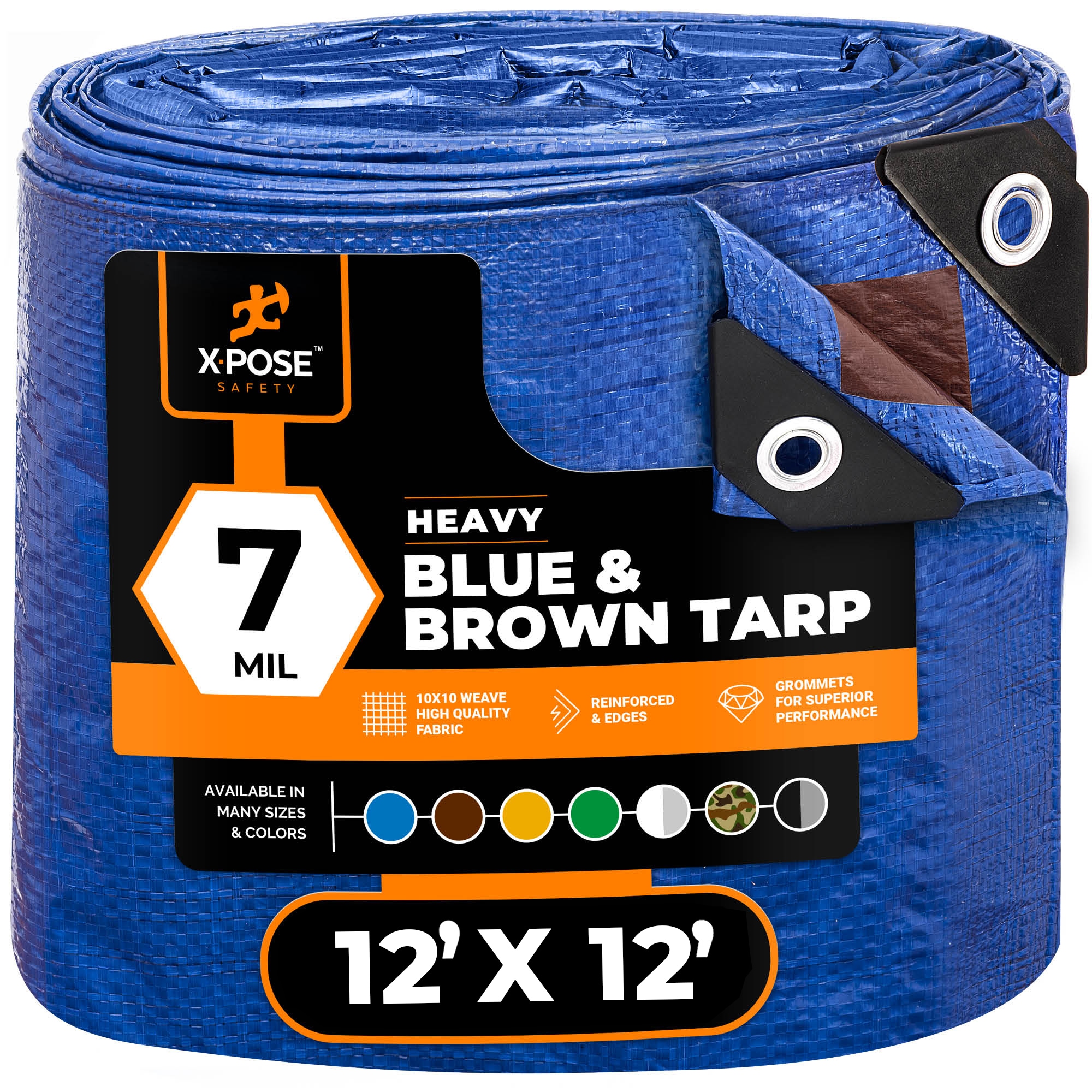 XPOSE SAFETY BTH-1212-X 12-ft x 12-ft Blue Water resistant Commercial Plastic 7-mil Tarp