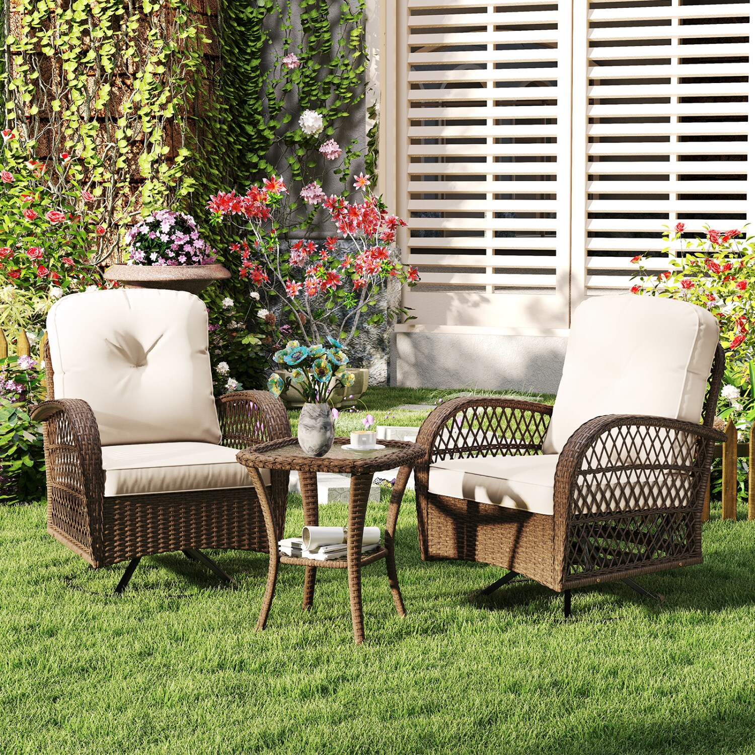 Slickblue D-CO-HW97057WH Patio-Conversation-Sets - View #2