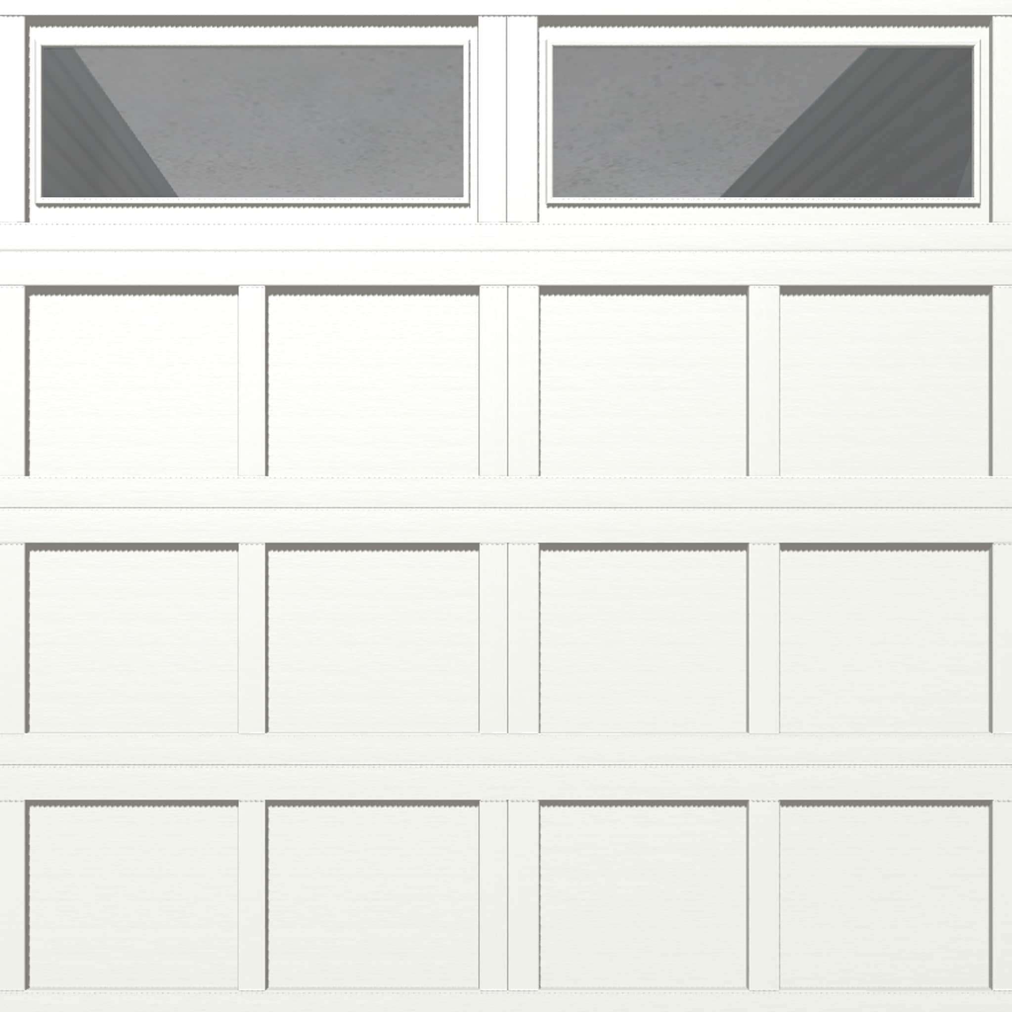 Wayne Dalton WD9405NPWCRII88 Classic Steel Model 9405 8-ft x 8-ft Insulated White Single Garage Door with Windows