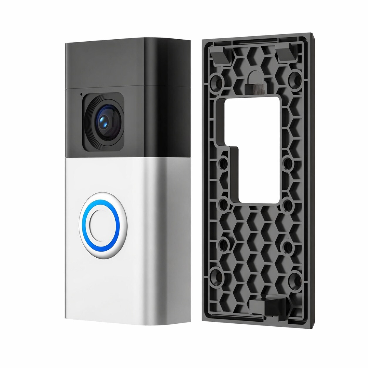 Aoibox No Drill Adhesive Video Doorbell Mount for Ring Doorbell 2024 ...