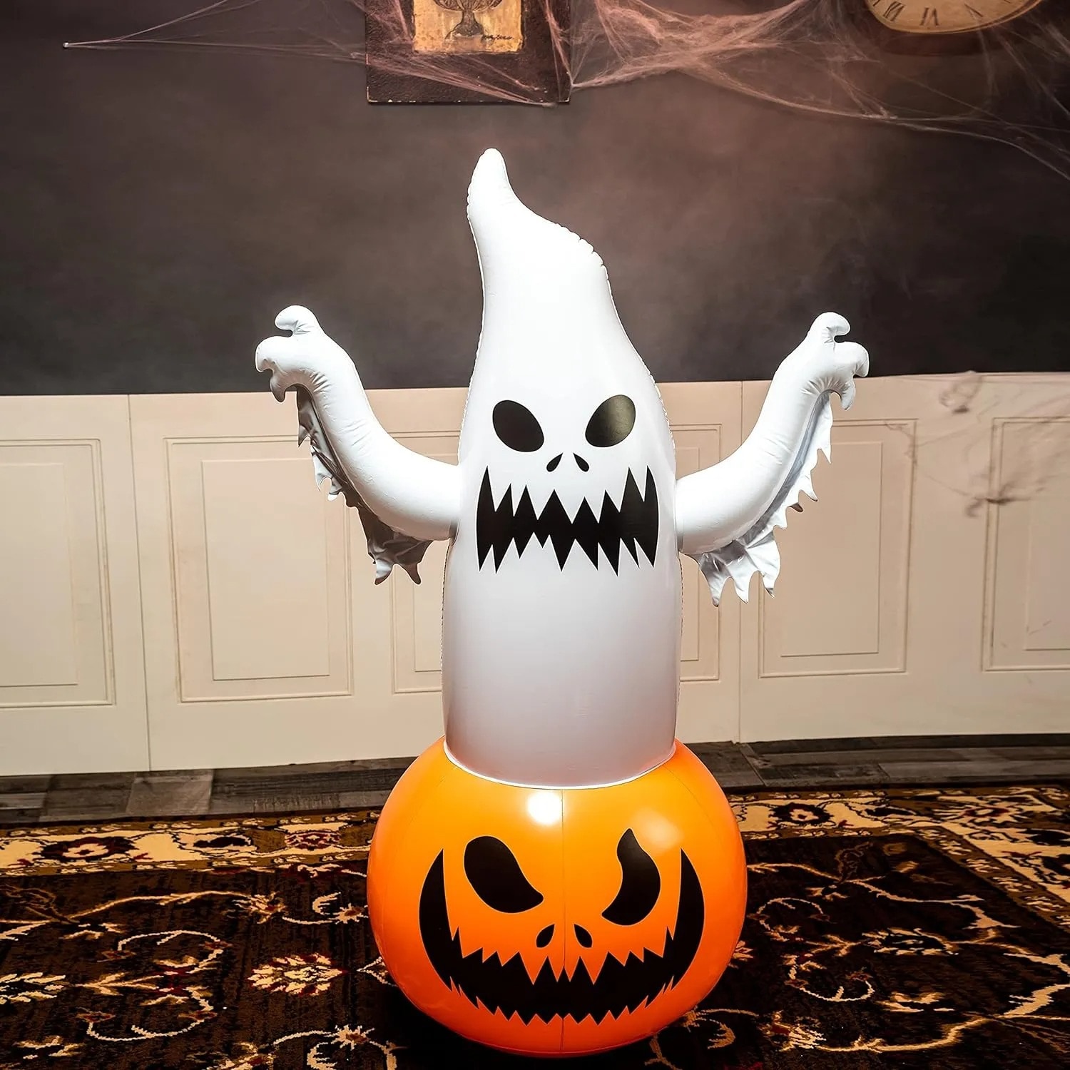 SYNCFUN 4.5-ft Freestanding Lighted Ghost Inflatable In The Outdoor ...