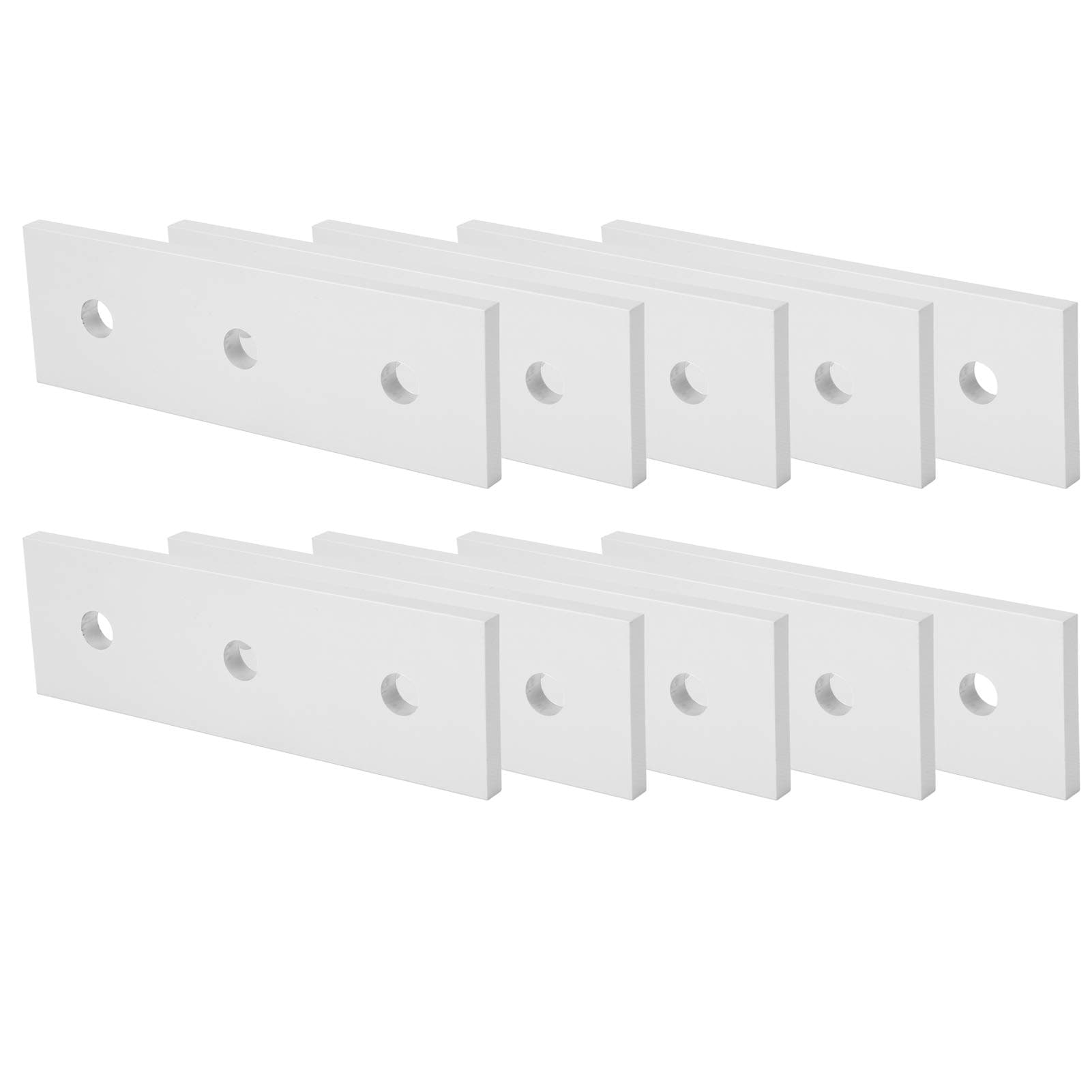 SenQWFa  10pcs Flat Mending Plates Straight Braces Aluminum Heavy Duty Mending Joining Plates Repair Fixing Bracket Connector 4040 3 Hole