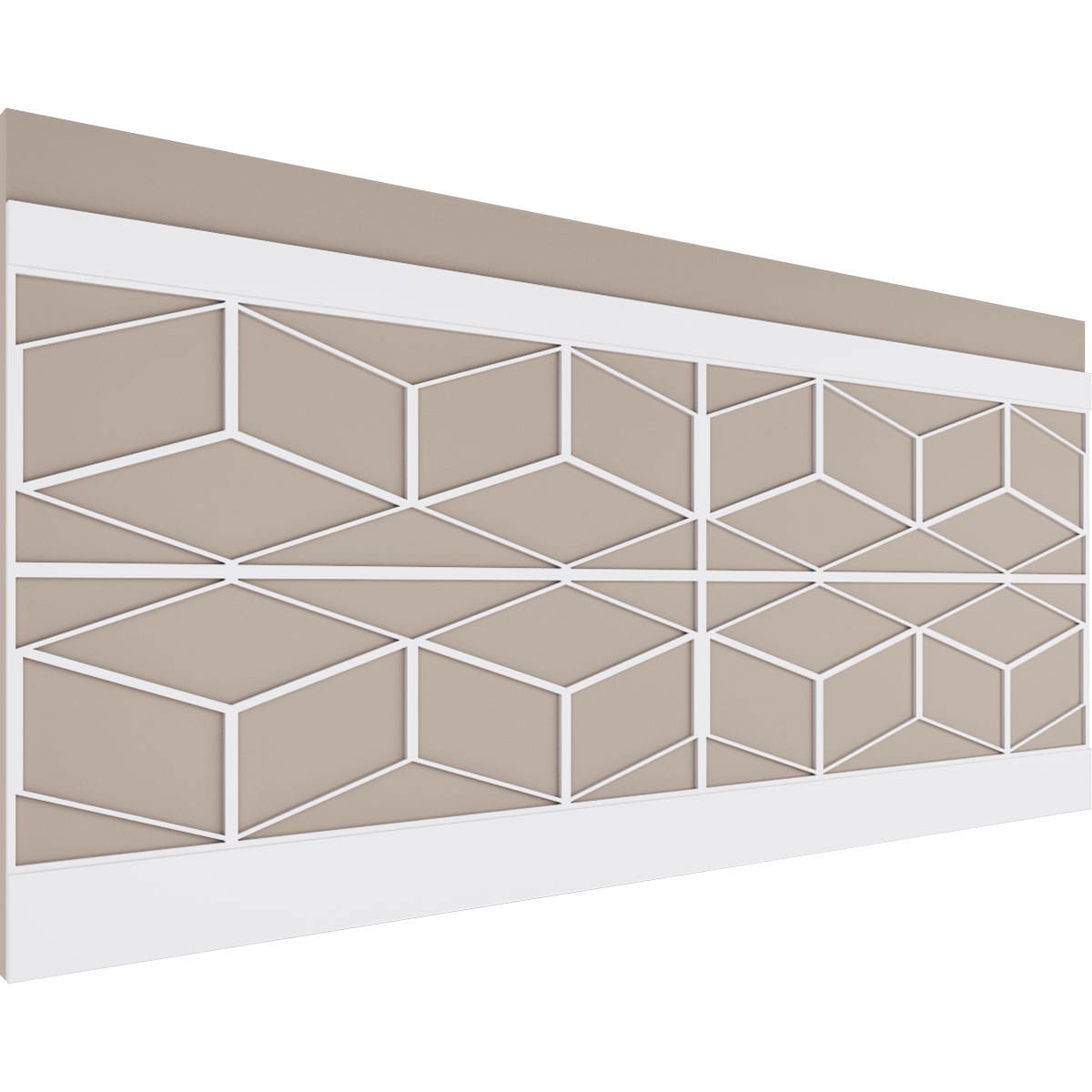 Ekena Millwork WPK40X94PBL 40-in x 94-1/2-in Smooth Paintable/Stainable White PVC Wainscoting Wall Panel ( 26.24-sq ft )