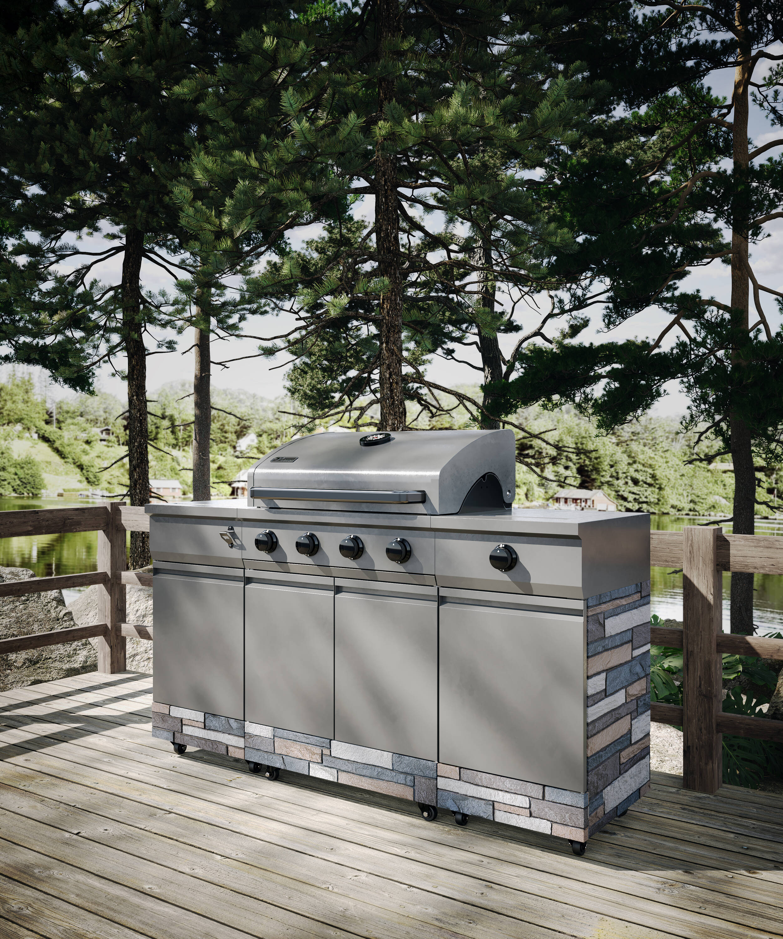 TYTUS Gunmetal Gray 5-Burner Liquid Propane and Natural Gas Grill with 1  Side Burner