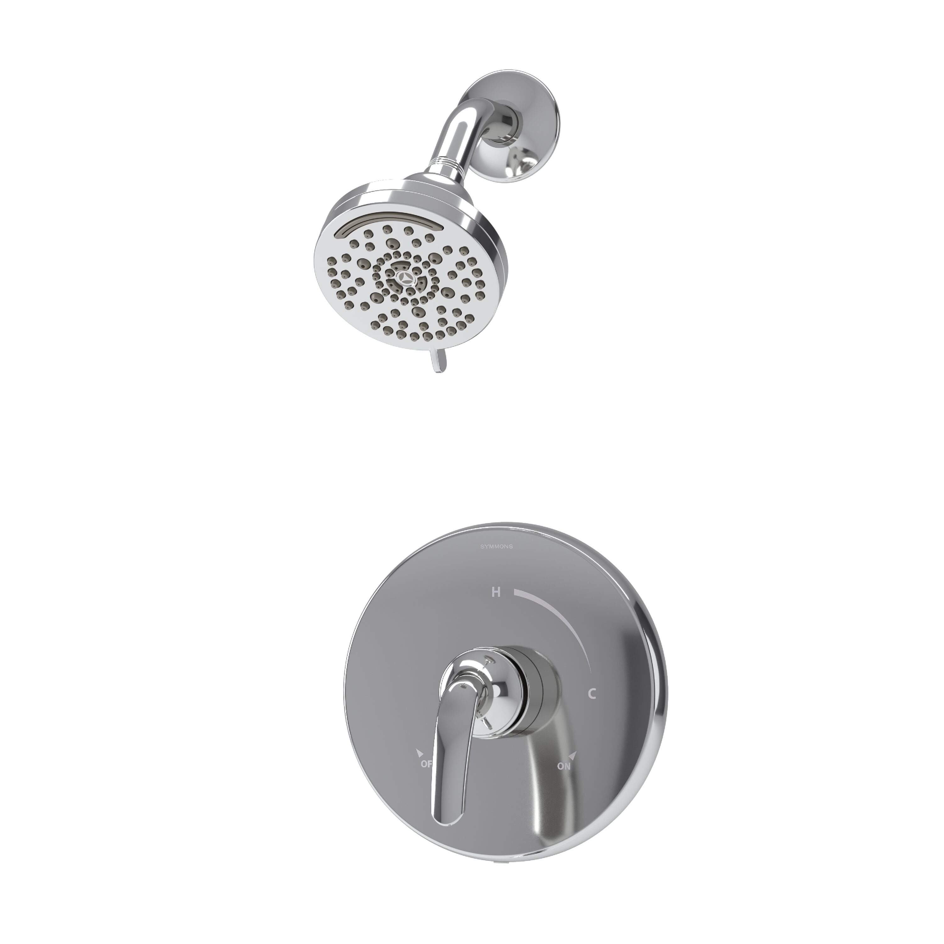 Symmons 559115TRM Elm Polished Chrome 1-handle Multi-function 3.94-in Round Shower Faucet