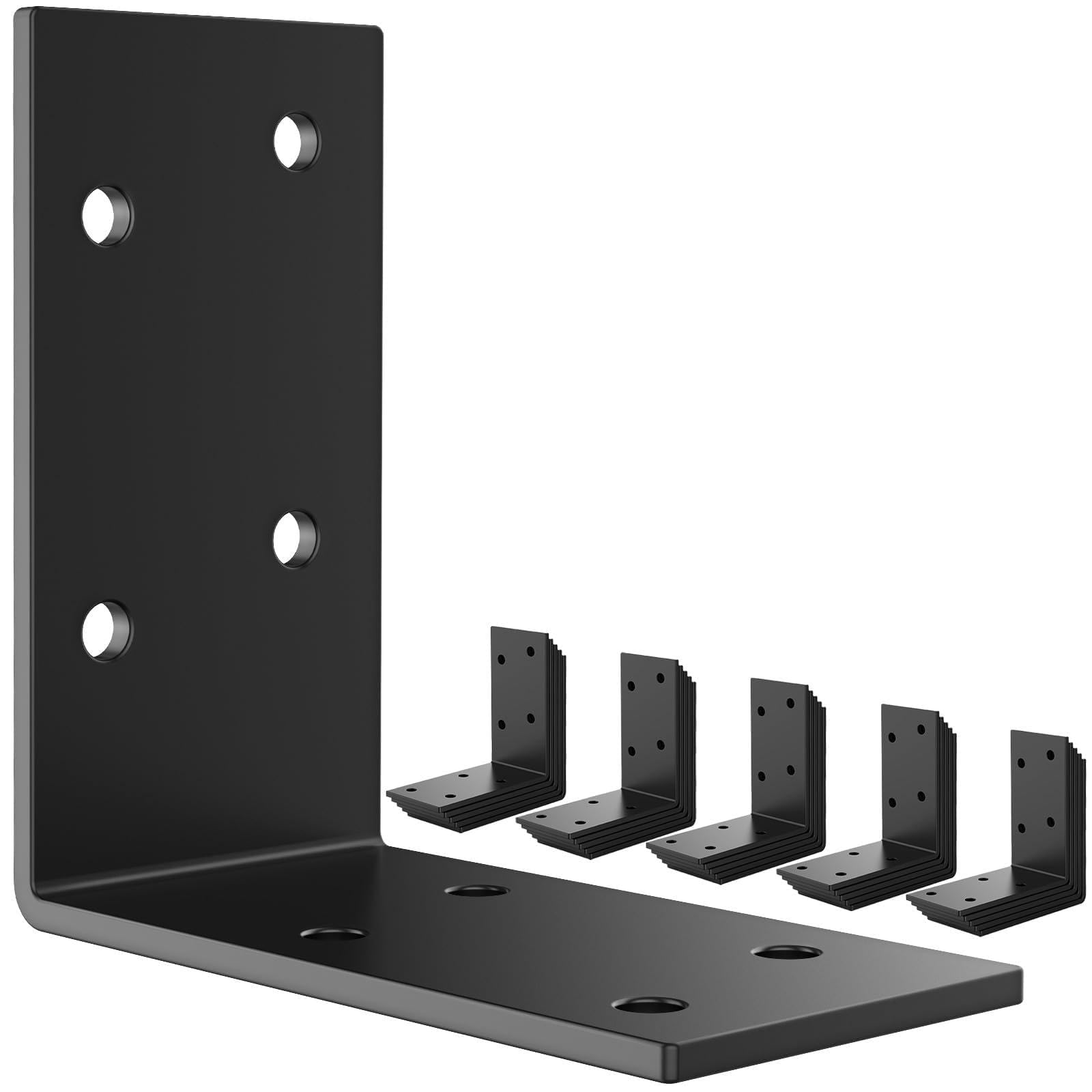 Afoxsos  Heavy Duty Corner Bracket 3x3x1.5 L Braces for Wood Shelves Deck Posts Furniture Workbench and Woodworking Projects 25 Pieces