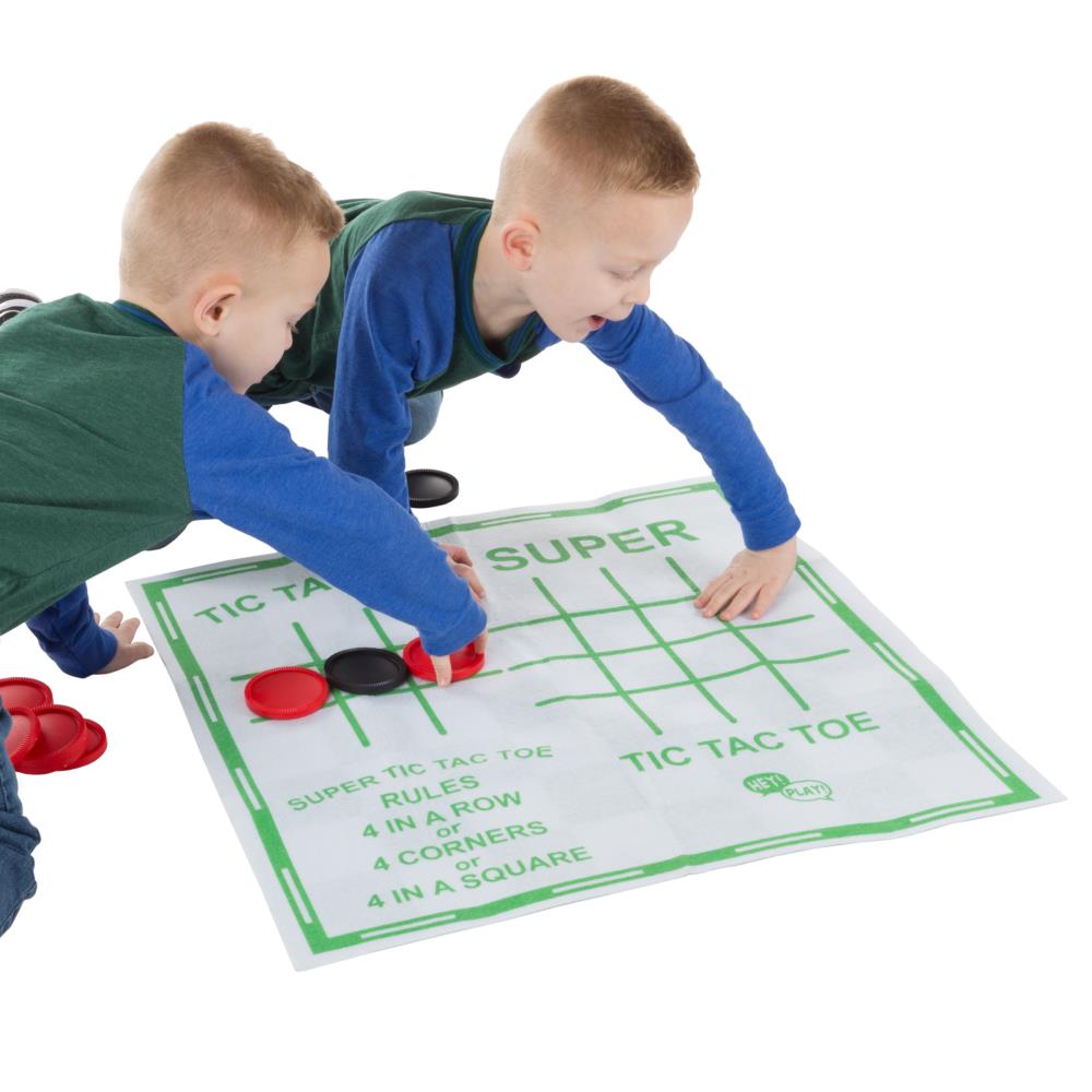 Toy Time Giant Checkers and Tic Tac Toe Reversible Board Game