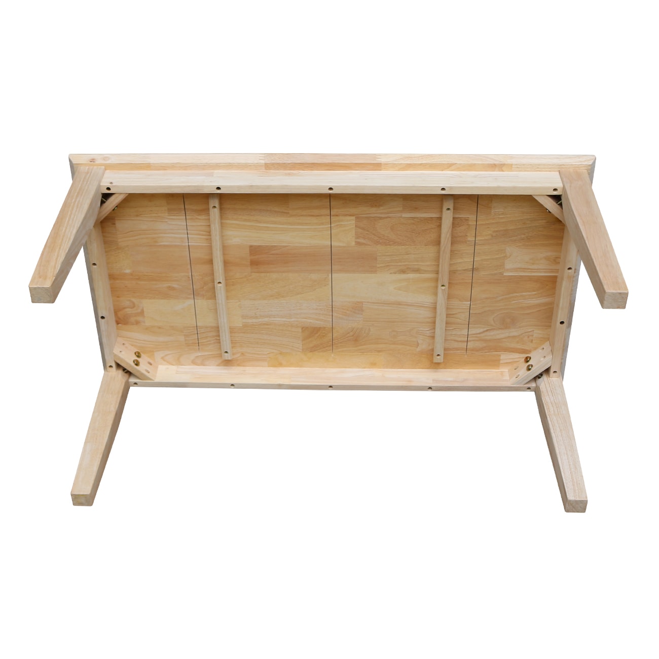 International Concepts Unfinished Rubberwood Wood Casual Coffee Table ...