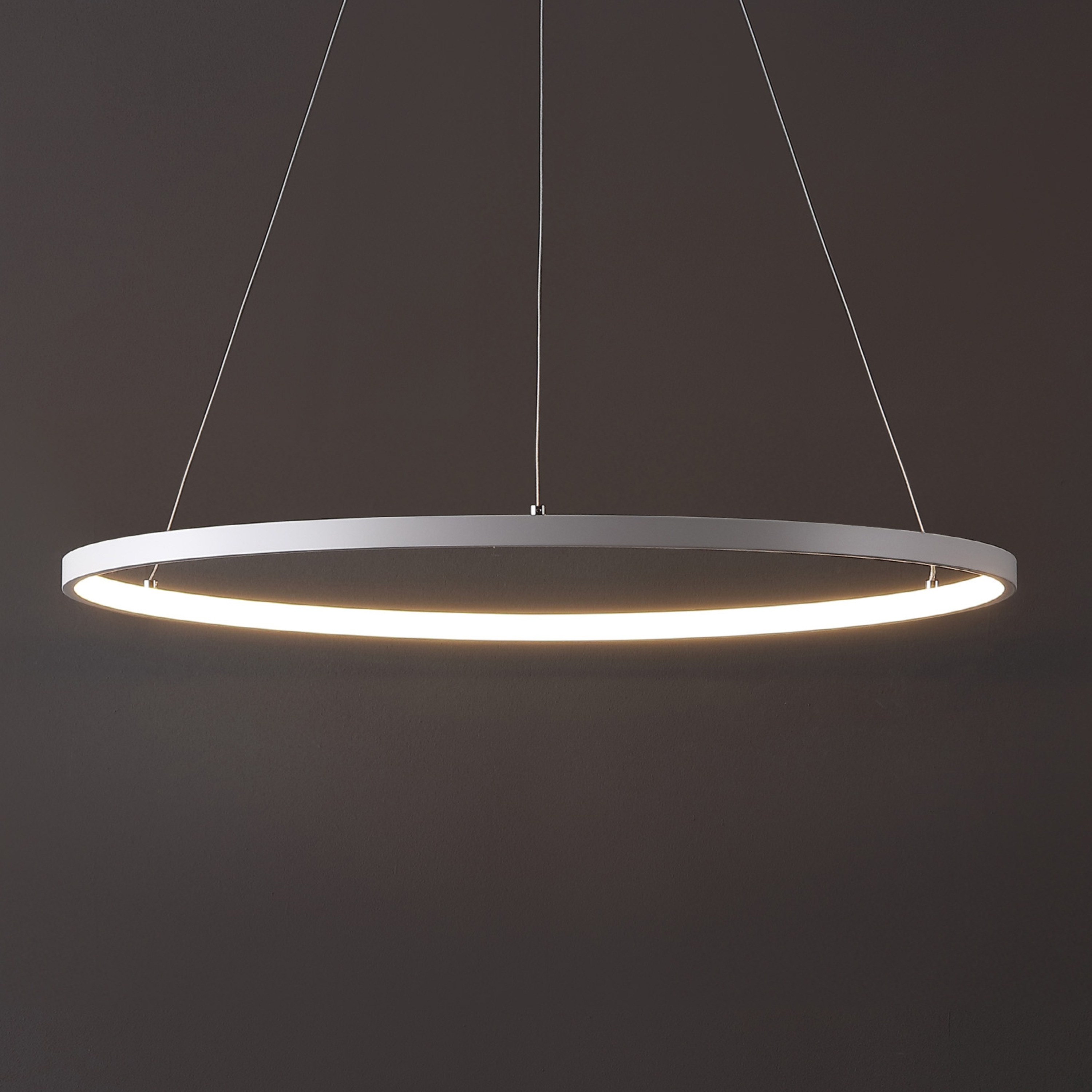 JONATHAN  Y JYL7203I Brice Contemporary Metal Round 1 -Light Matte White Modern/contemporary Geometric Integrated LED Medium Hanging Pendant light