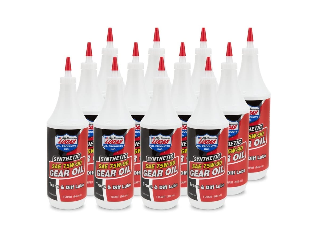 Lucas Oil Products Lucas Oil 10047-PK12 75W90 Synthetic Gear Oil - Pack of 12