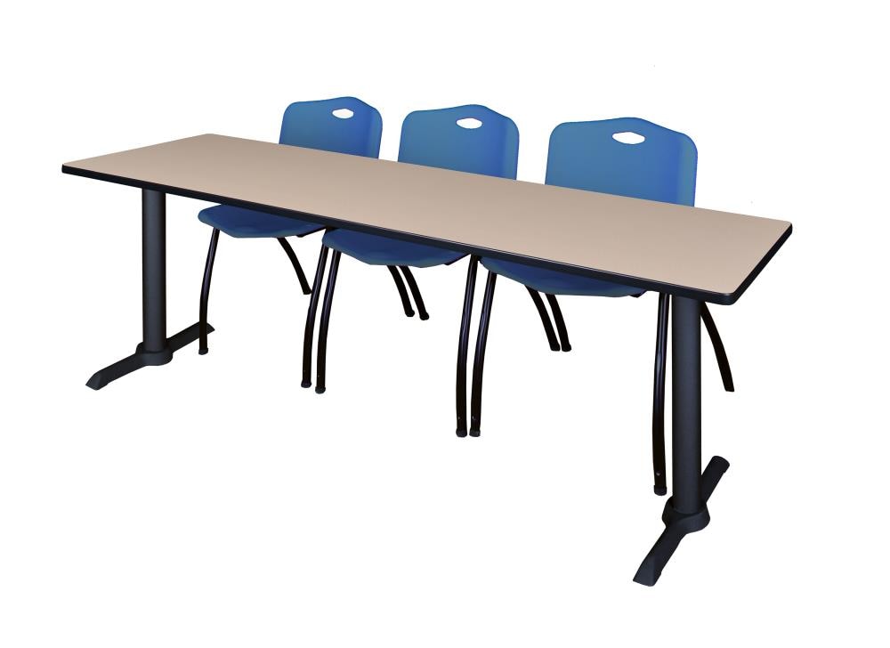 Regency MTRCT8424BE47BE Training Off-white 4-Person Training Table (84-in W x 29-in H)