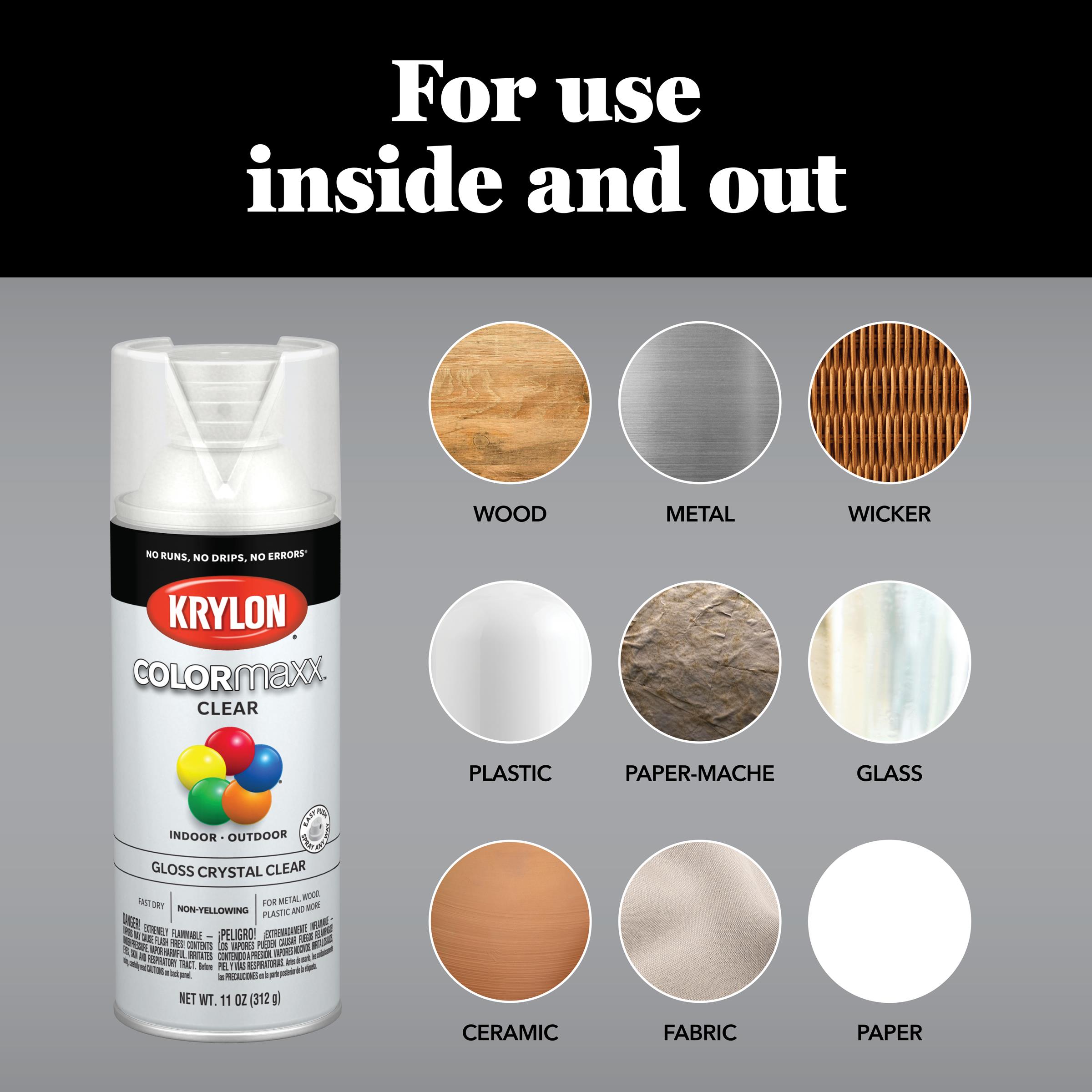 Krylon 5515 11oz Acrylic Clear Gloss Spray Paint — White Rose Hobbies
