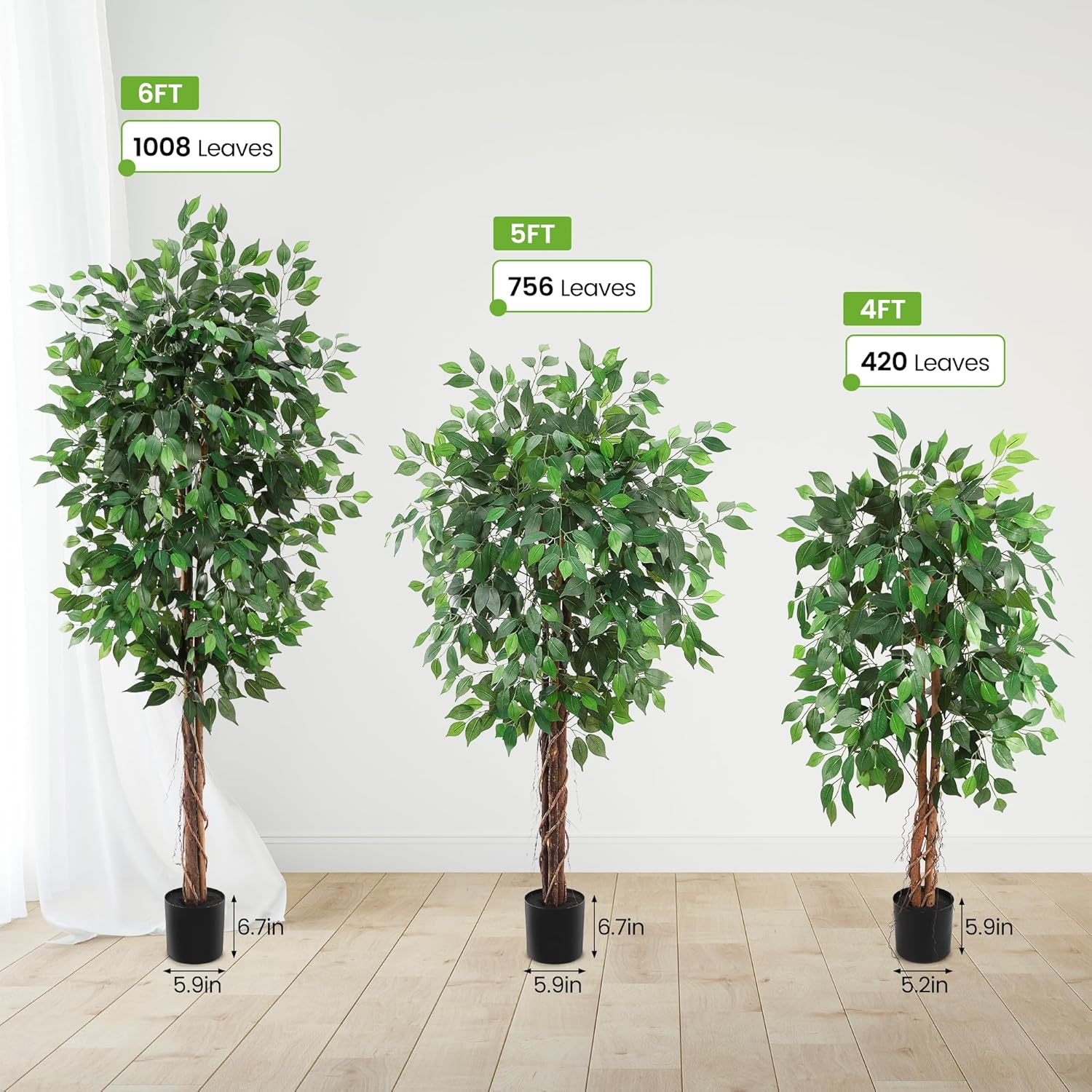 WhizMax LHFLS-PHO-10BPTADB Artificial-Plants-Trees - View #3