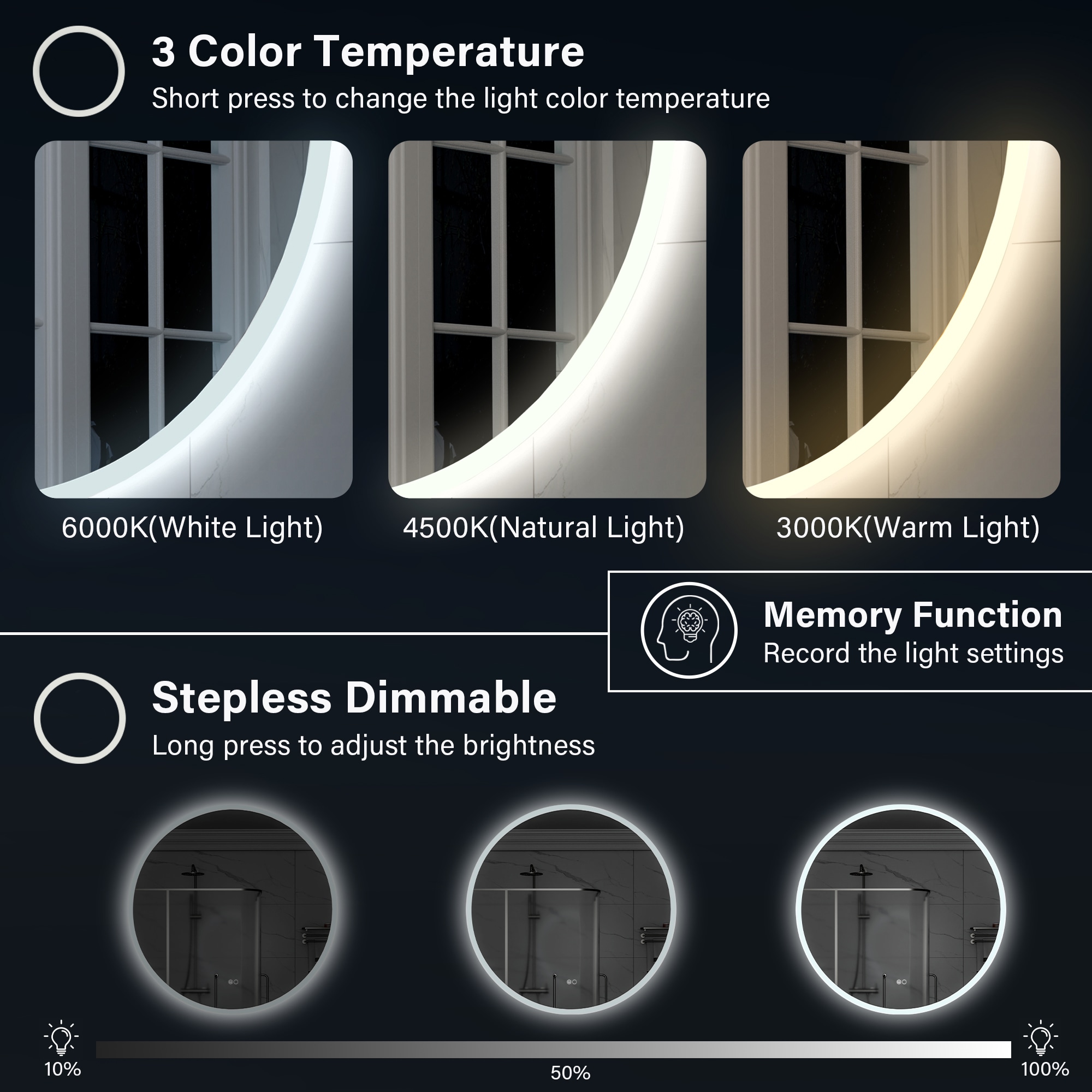 Forclover MRC-W10A3232 Framed-Bath-Mirrors - View #4