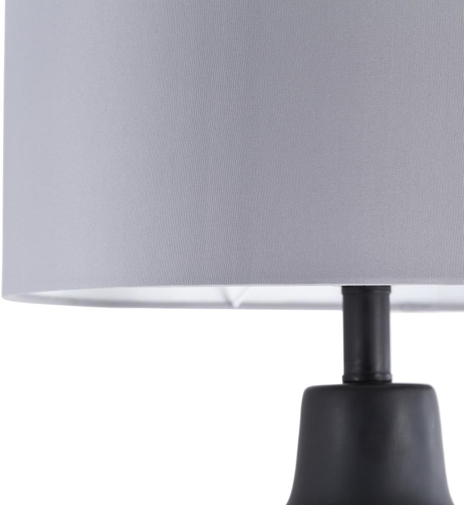 Livabliss Foreman 25-in Black On/Off Switch Table Lamp with Linen Shade ...