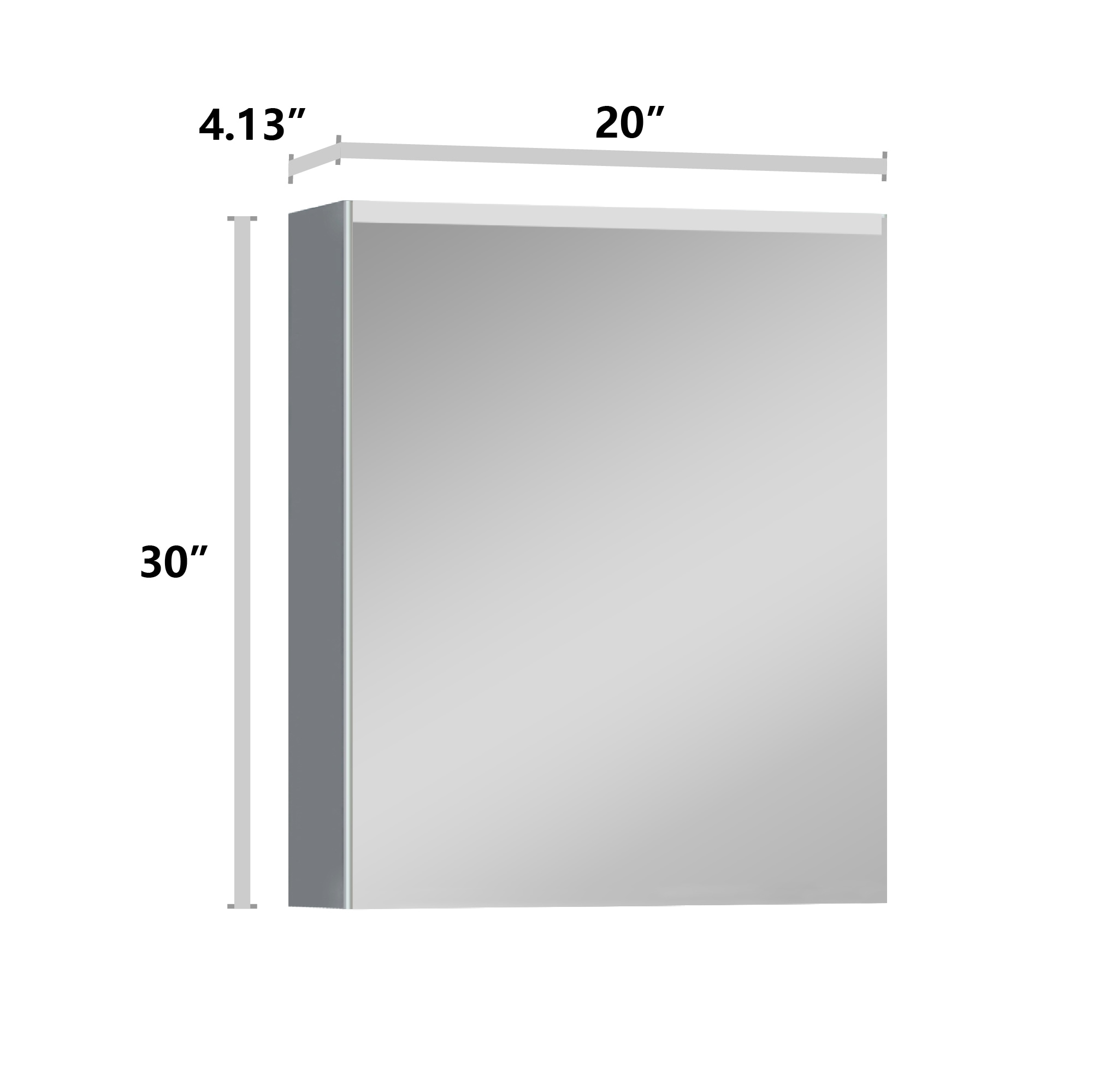 Forclover JSEX2030MC-RD Bathroom-Medicine-Cabinets - View #3