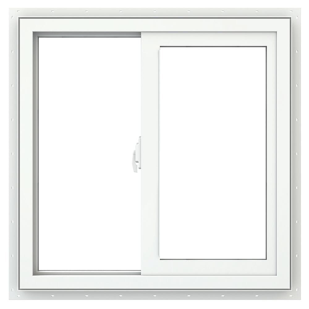 JELD-WEN Brickmould Vinyl 59-1/2-in x 59-1/2-in White Left-Handed Vinyl ...