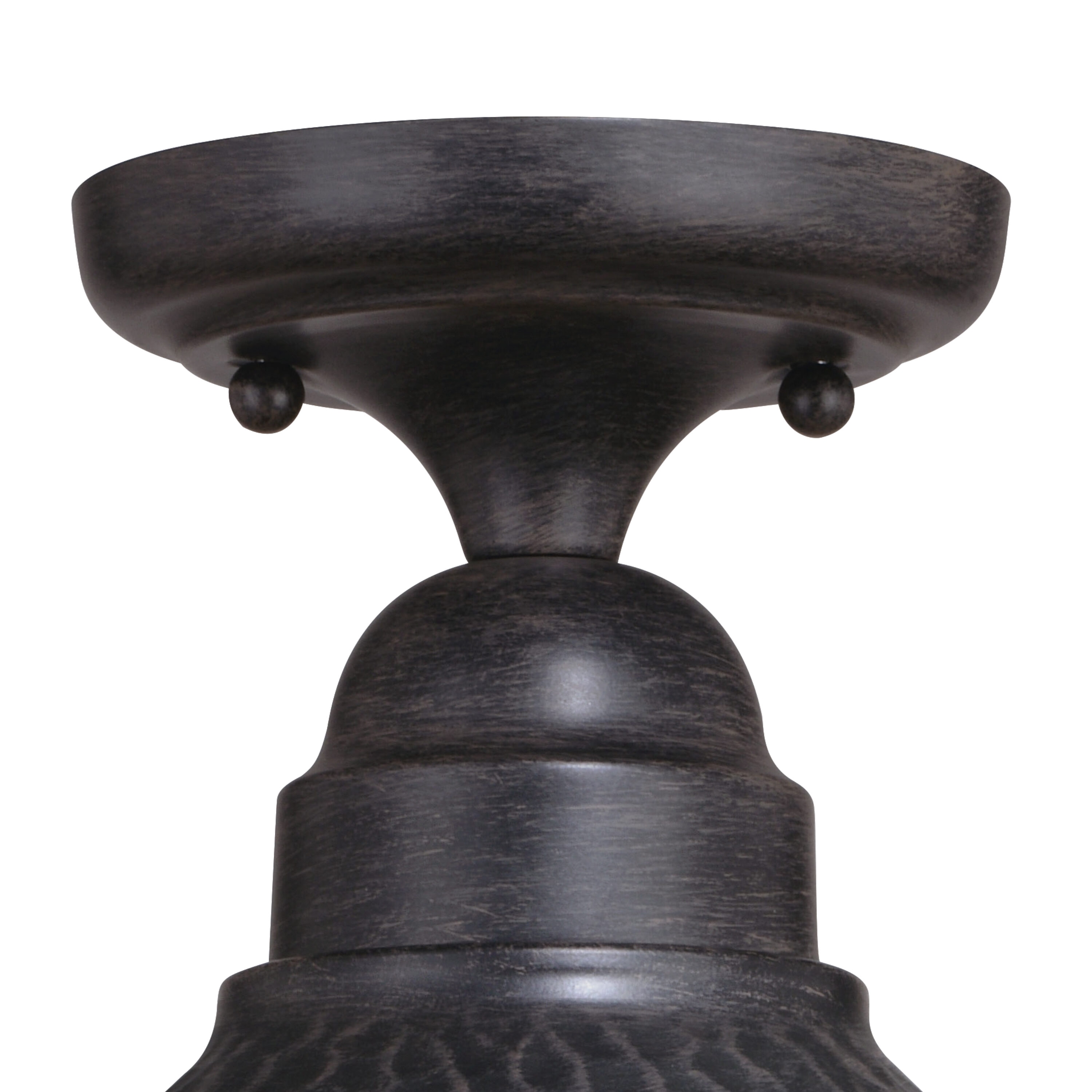 Outland Rustic 12'' Gold and Glass Indoor/Outdoor Ceiling Light
