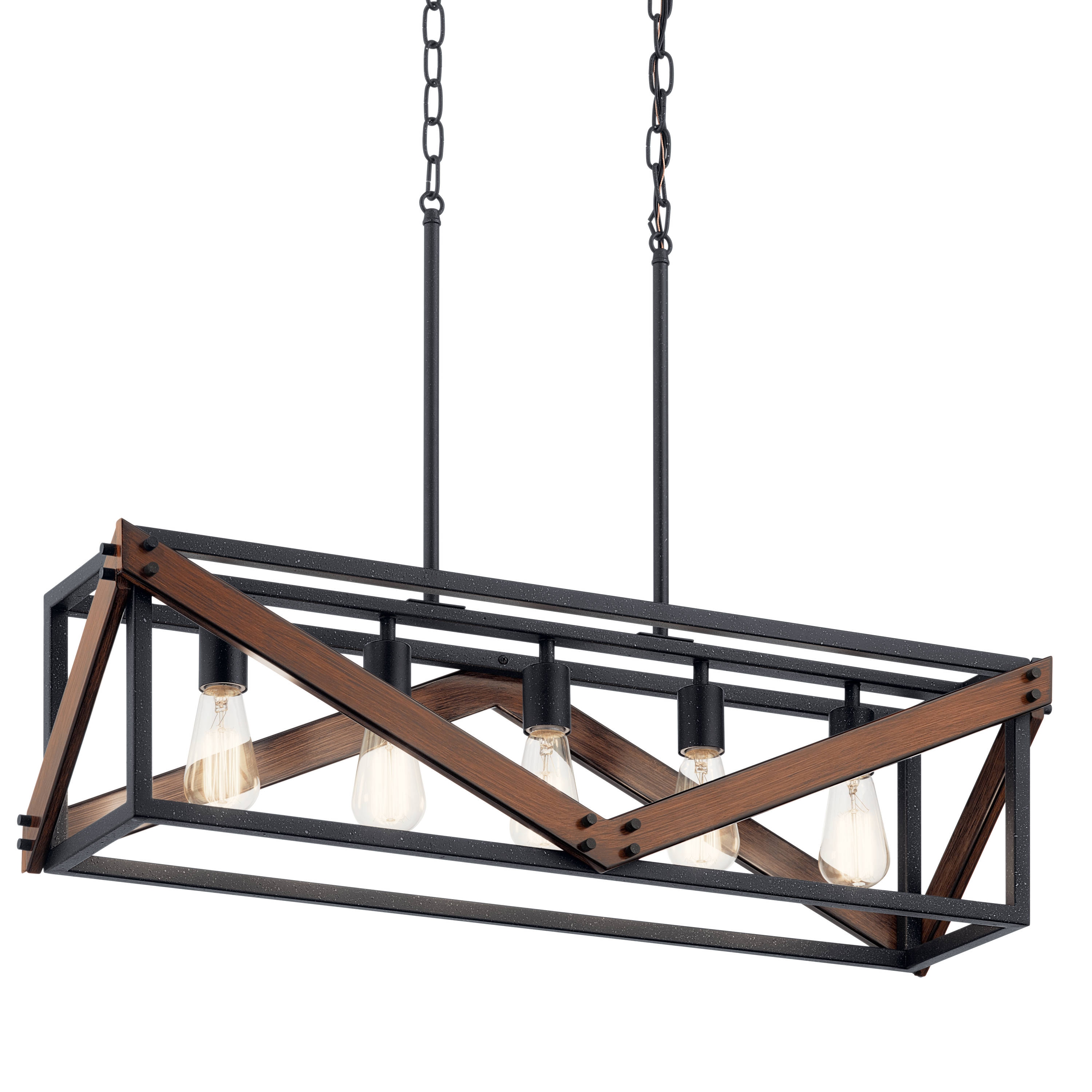 kichler barrington 5 light linear pendant