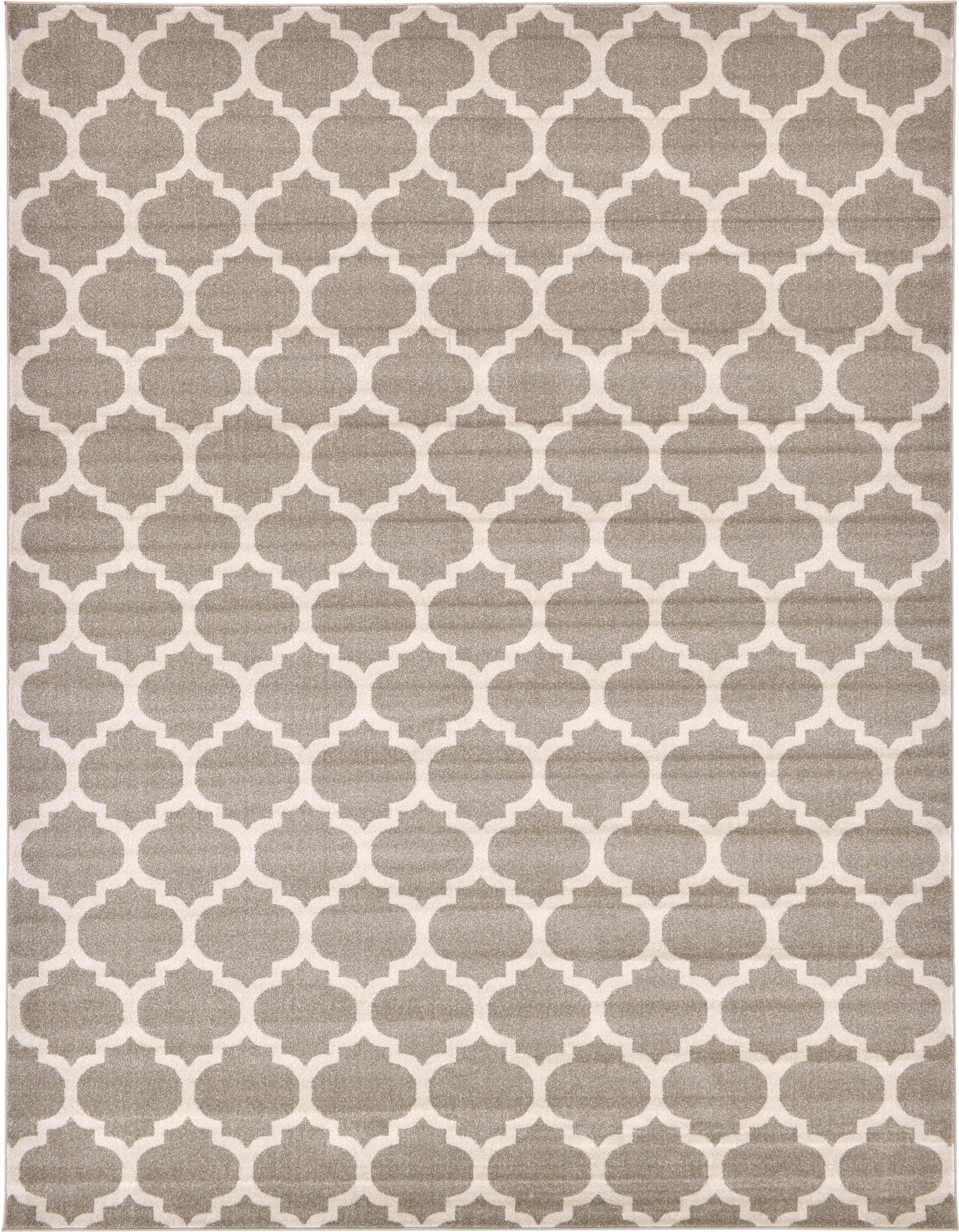 Unique Loom 3120024 Philadelphia Trellis 10 x 13 (ft) Loomed Polypropylene Light Brown/Beige Rectangular Indoor Geometric Industrial Area rug
