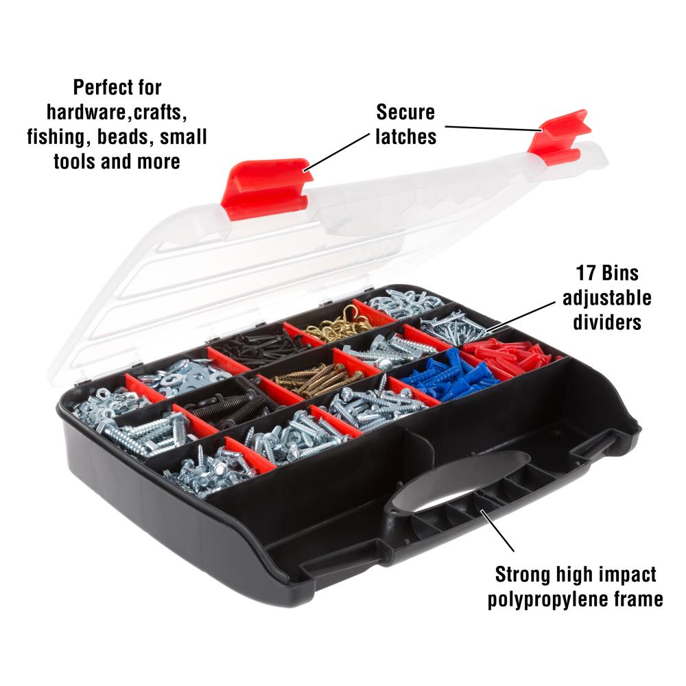 Fleming Supply Storage Containers 17-Compartment Plastic Small Parts ...