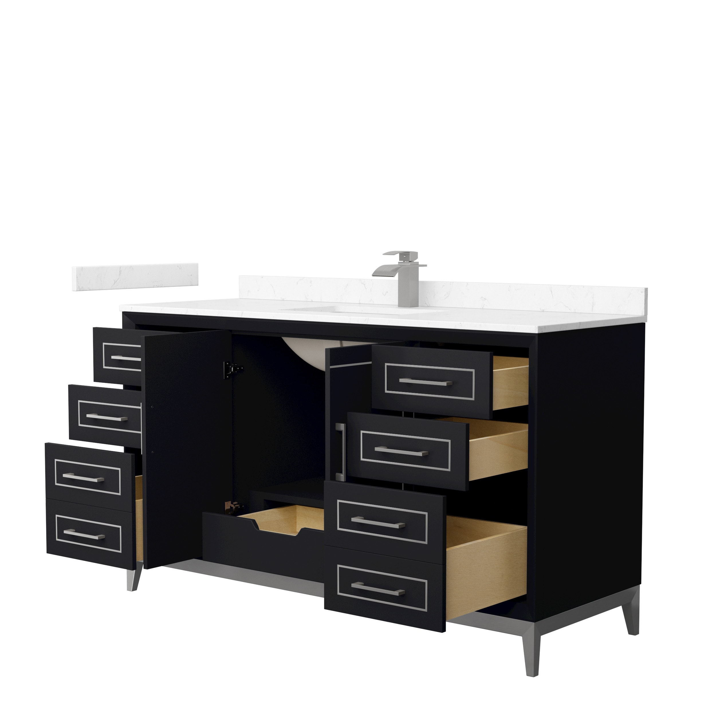 Wyndham Collection WCH515160SBKC2UNSMXX Bath-Vanity-Combo - View #2