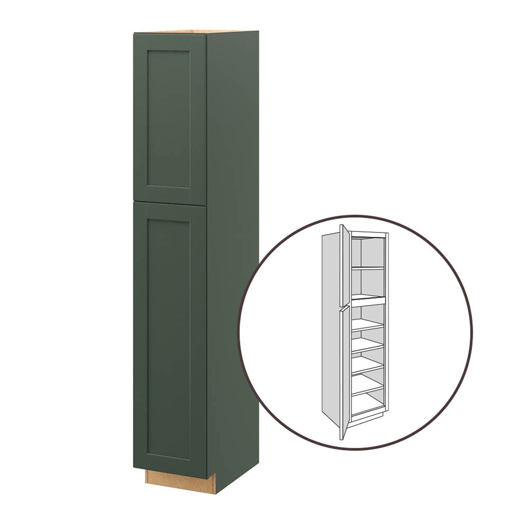 allen + roth Galway 15-in W x 84-in H x 24-in D Sage Pantry Fully ...