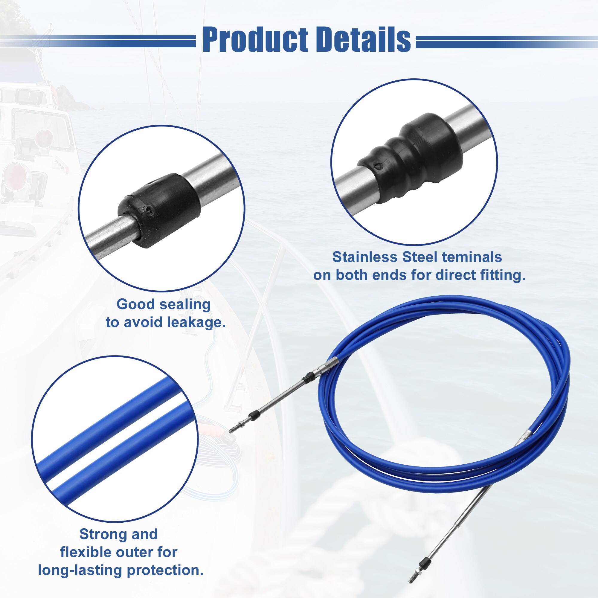 Unique Bargains S25122900UX3870 Boat-Control-Cables - View #6