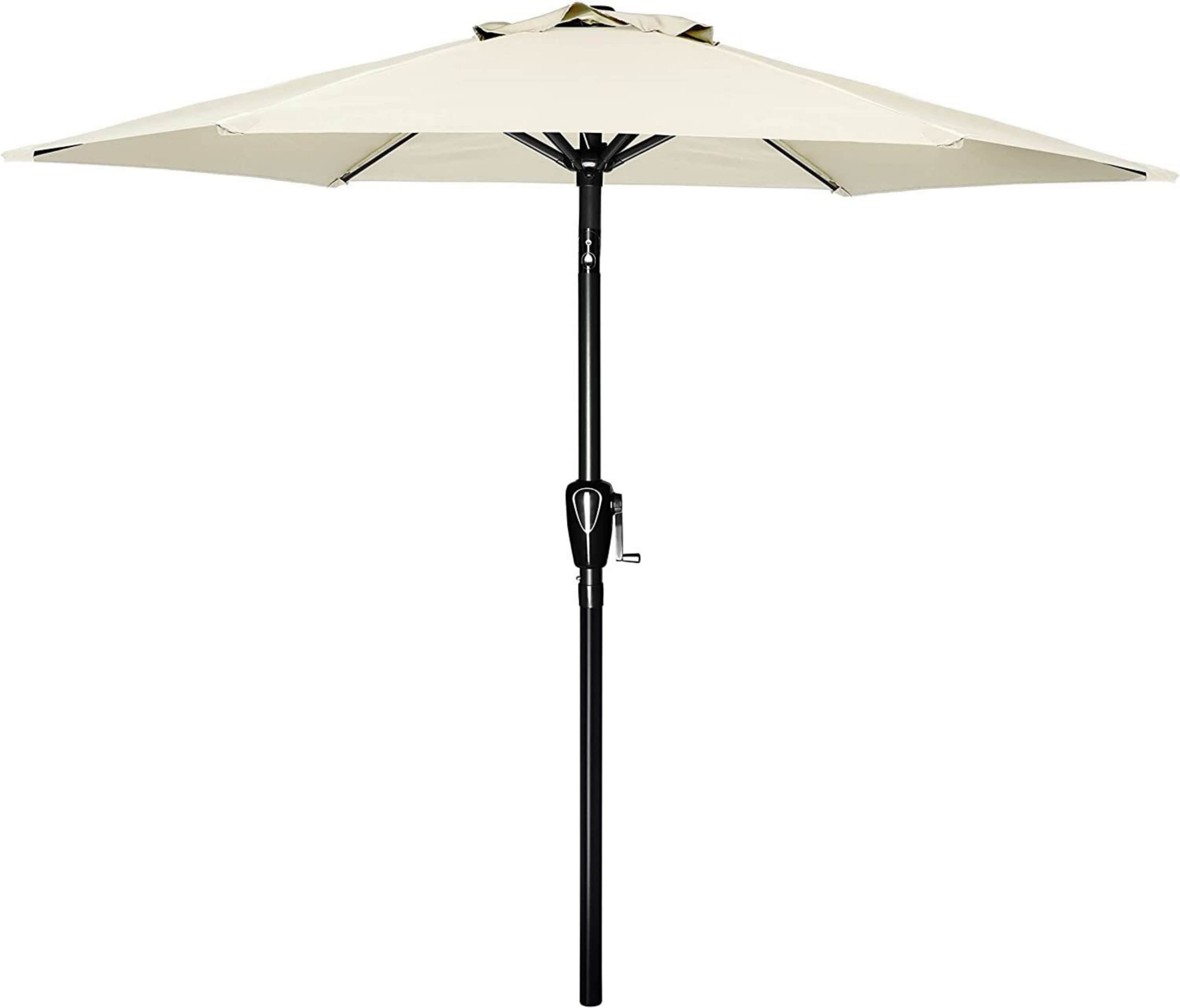 Maocao Hoom 7.5-ft Aluminum Beige Market Patio Umbrella