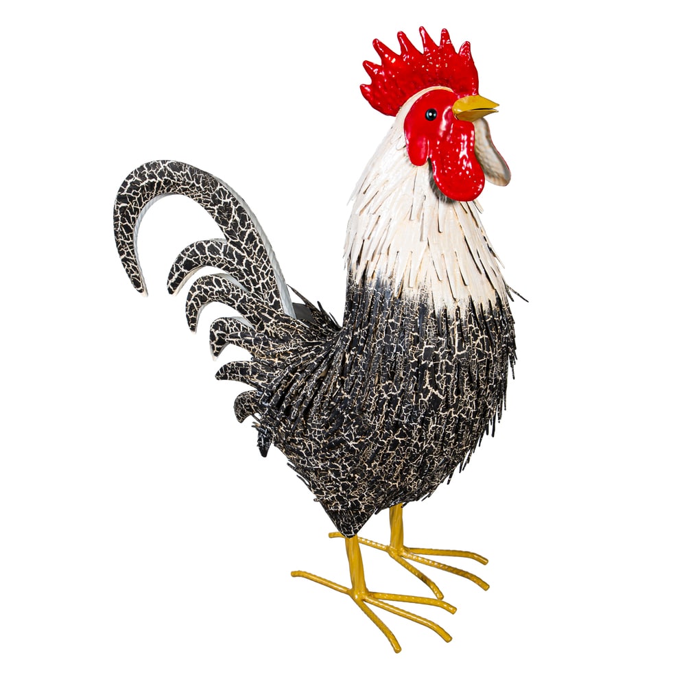 Style Selections 20.47-in H x 7.48-in W Multiple colors/finishes Rooster Garden Statue