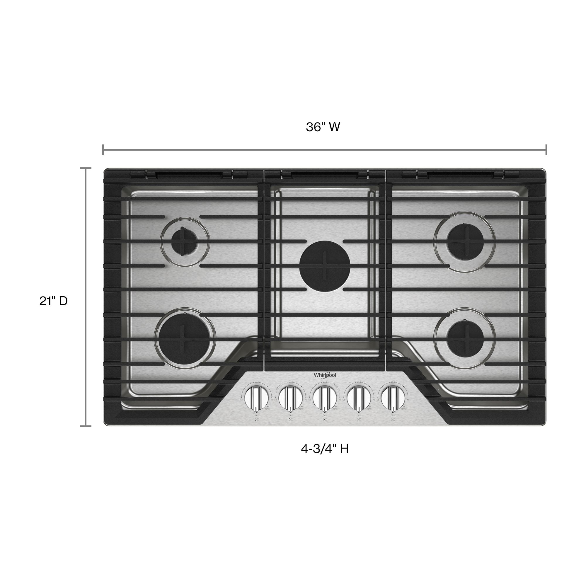 Whirlpool WCGK5036PS Gas-Cktp - View #2