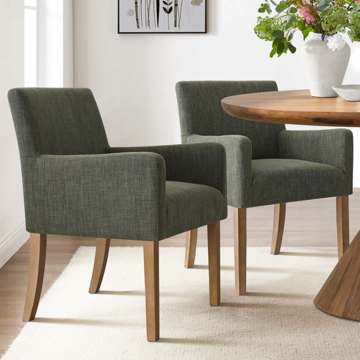 Maison Boucle NORTH-AC-GREEN-6 Dining-Chairs - View #4