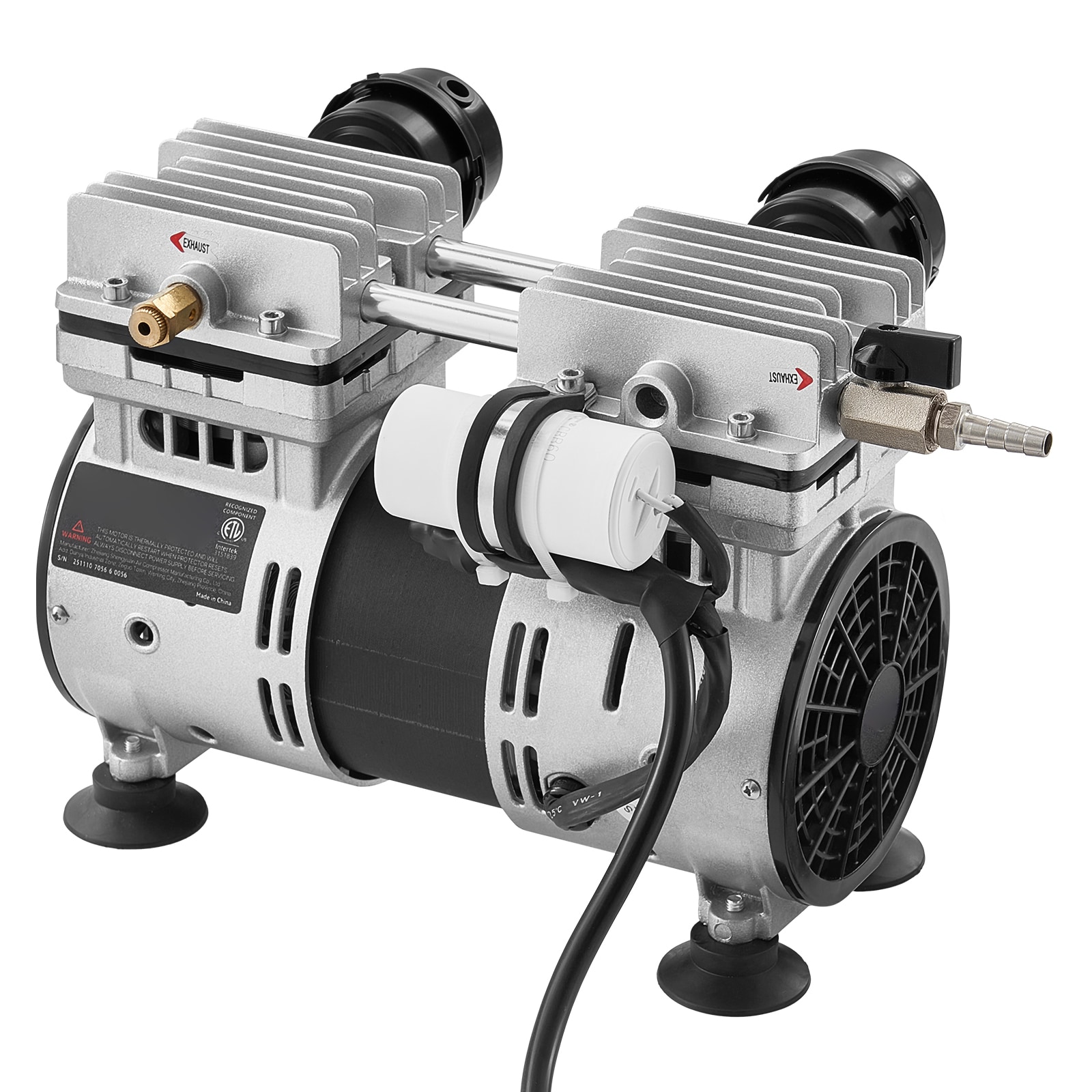 GIVIMO 1-HP 745-W Pond Aerator with 6.7-CFM Oil-Free Compressor and Smart Timer for Ponds up to 3 Acres