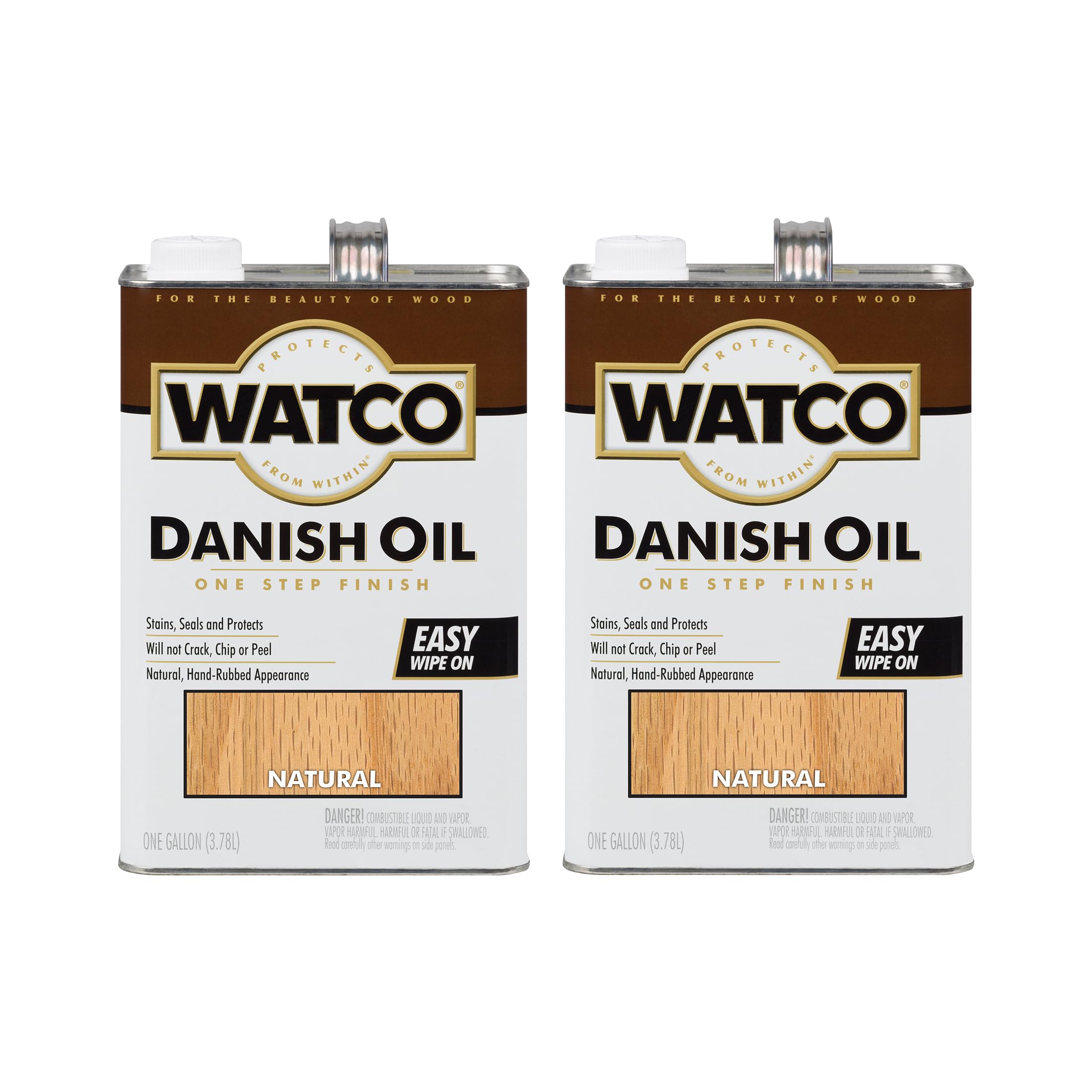 WATCO  65731-2PK Danish Oil Wood Finish Gallon Natural 2 Pack