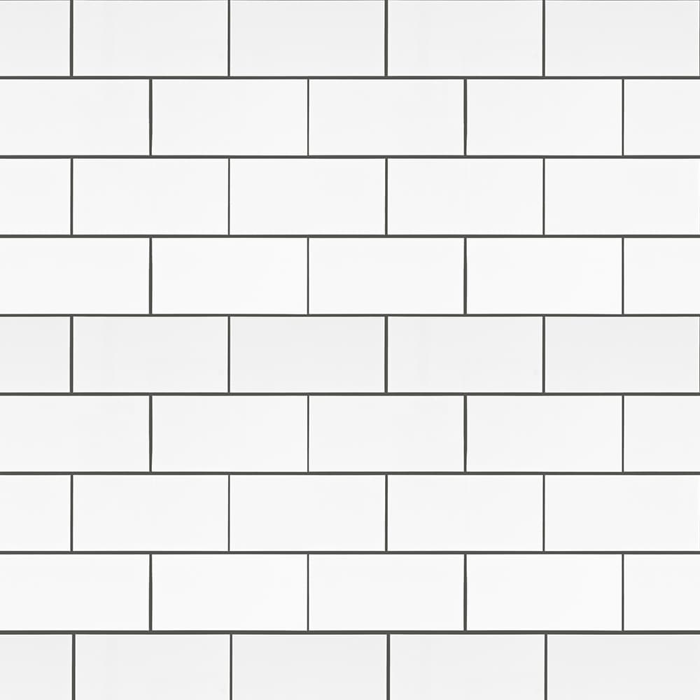 Peel&Stick Tile Whitestone White 12-in x 15-in Glossy Metal Brick Subway  Peel and Stick Wall Tile (0.968-sq. ft/ Piece) in the Tile department at