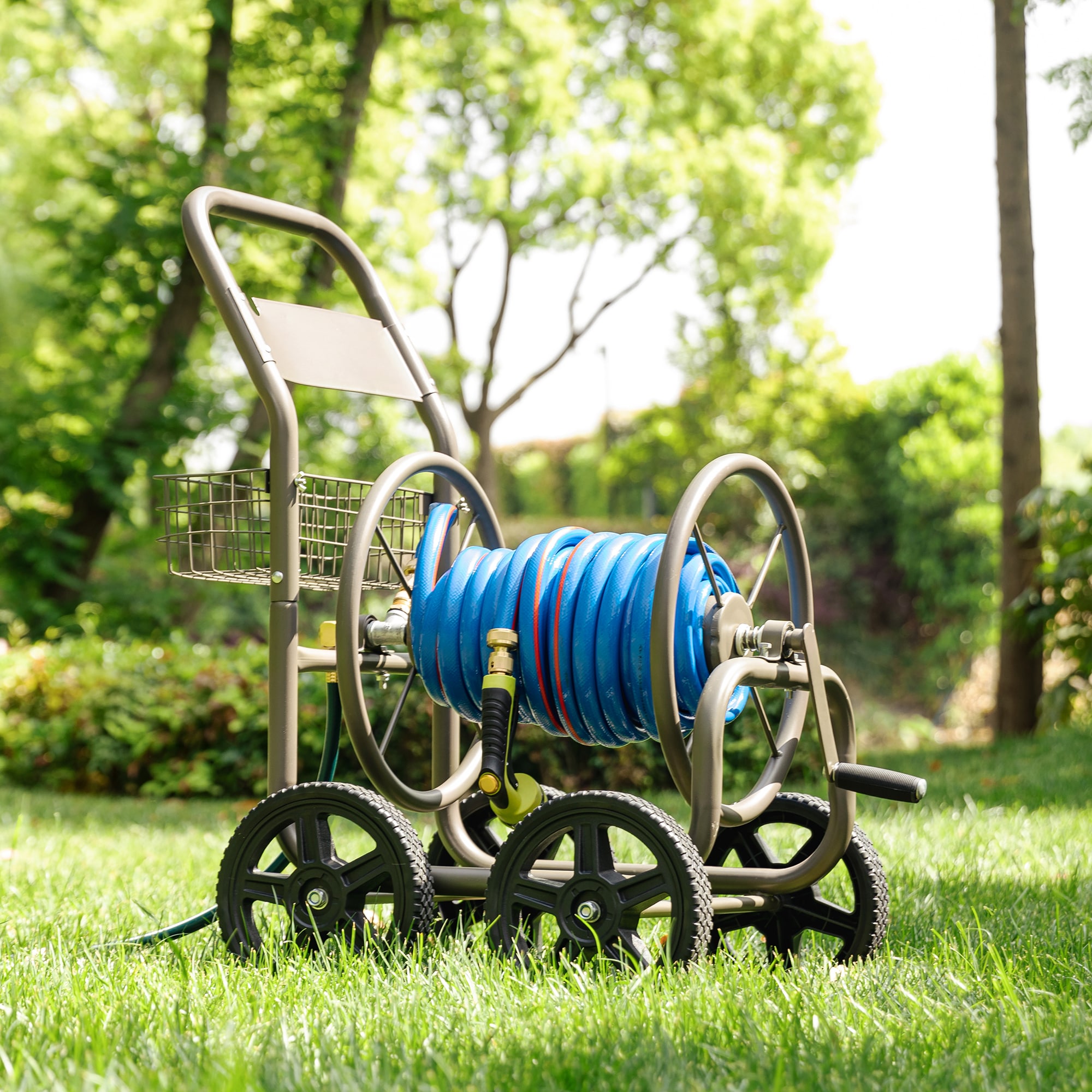 Waterette Garden Hose Cart is a Stylish Gardening Accessory