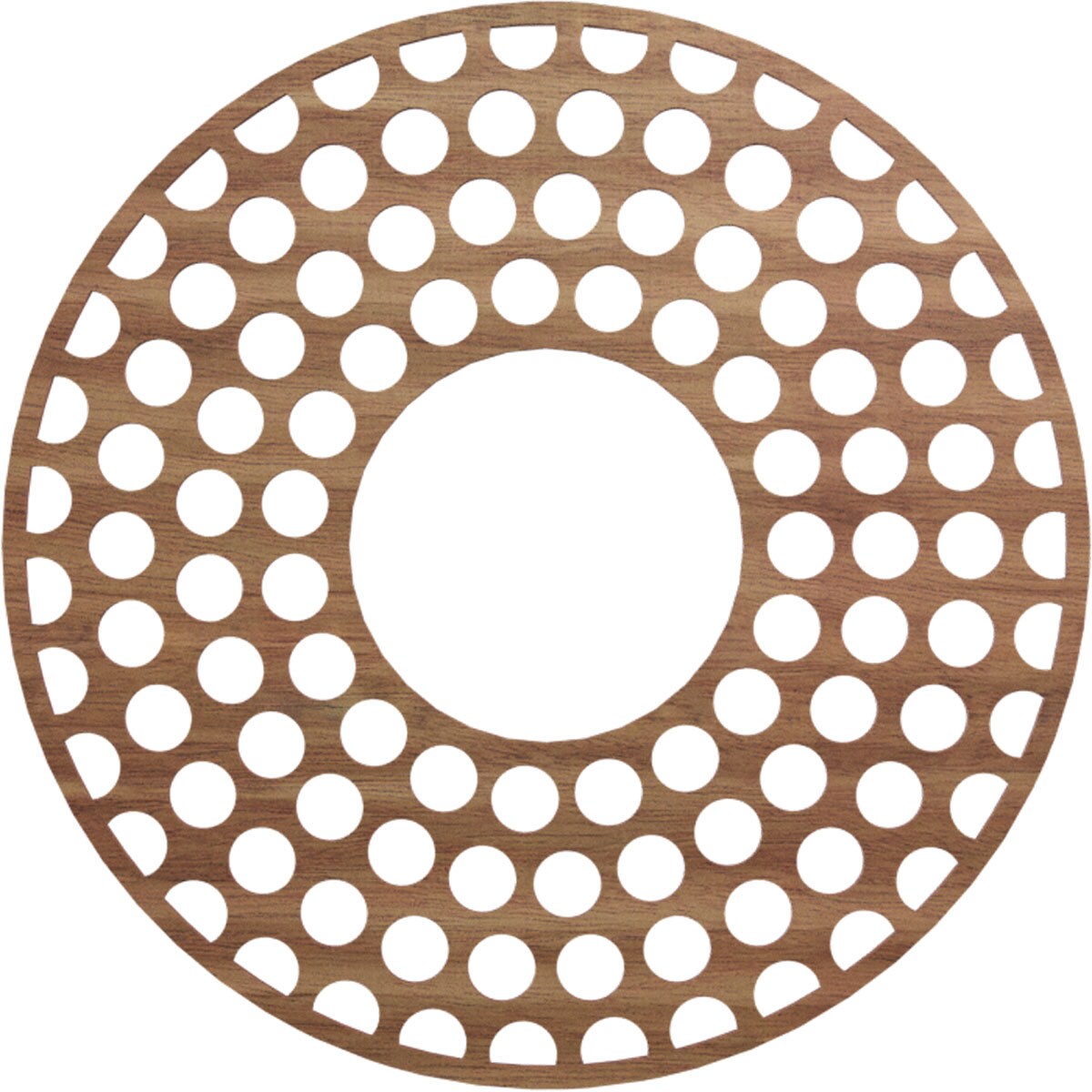 Ekena Millwork CMWP26X26X0250FFWA Fink Fretwork Pierced 26-in W x 26-in L Modern Walnut Wood Whole Ceiling Medallion