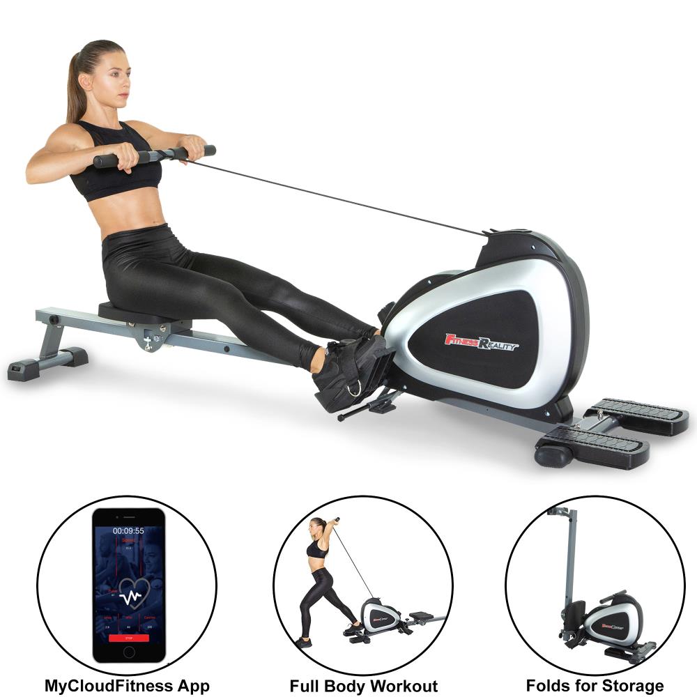 FITNESS REALITY 4000MR Magnetic Rower Rowing Machine with 15 Workout  Programs